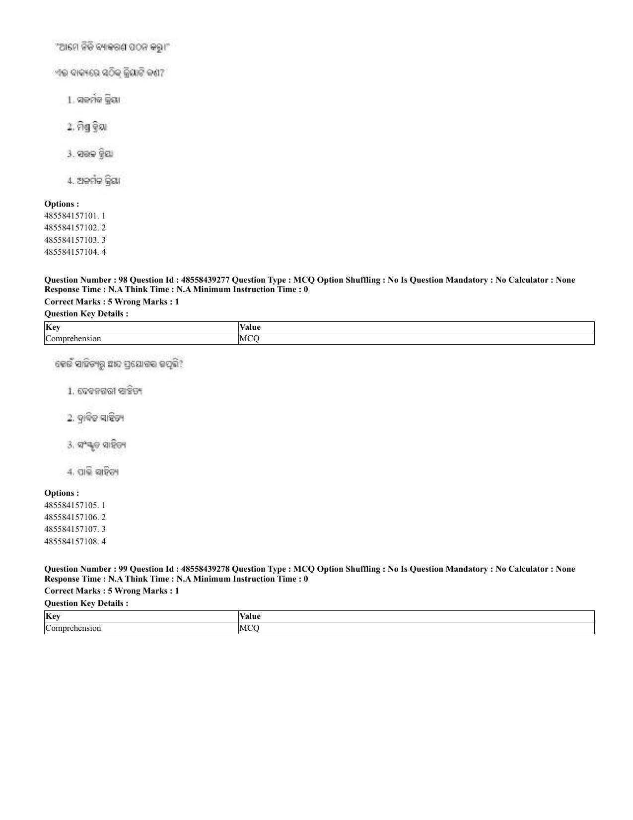 CUET 2023 English Odia Shift 3 Question Papers - 02 Jul 2023 - Page 62