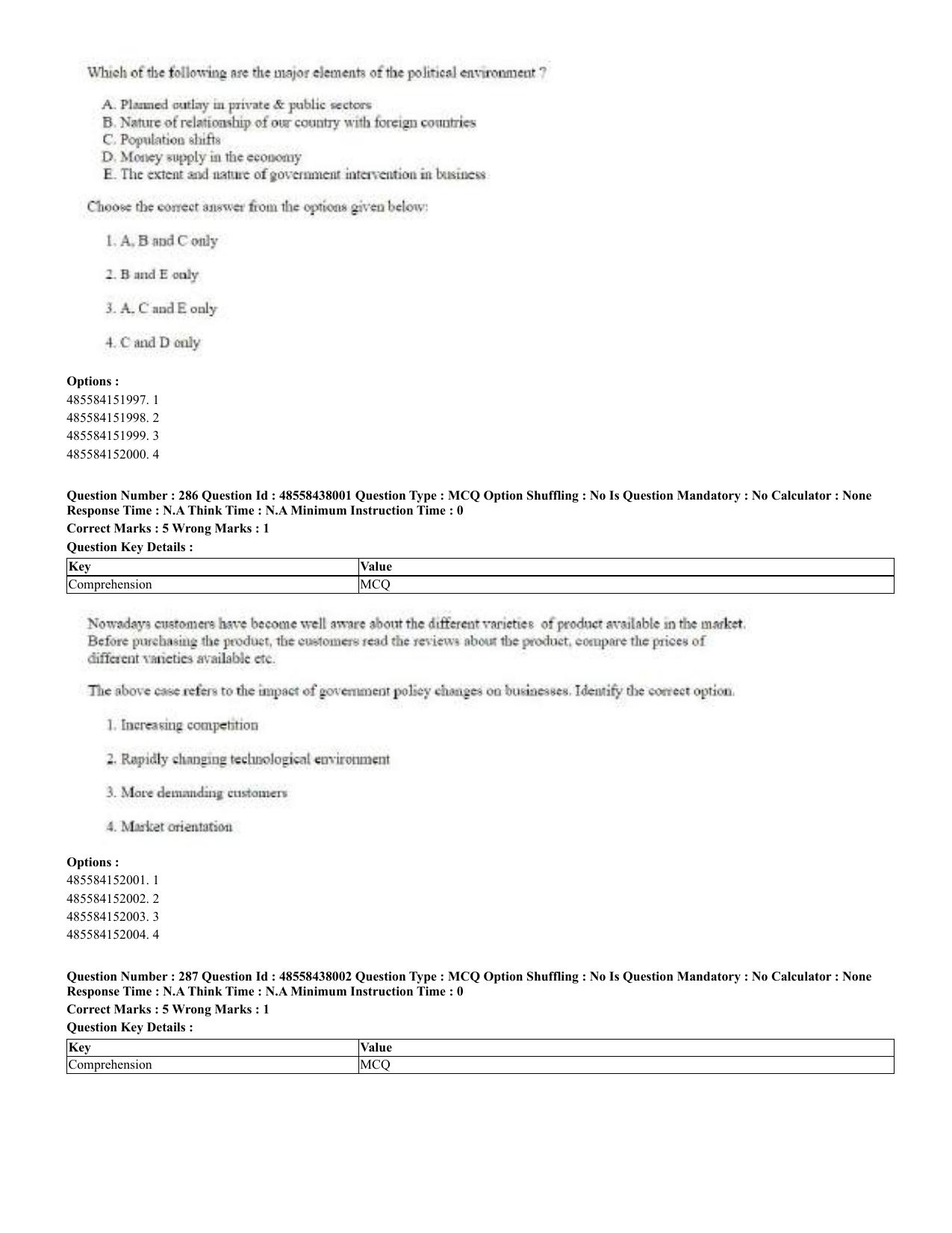 CUET 2023 English Odia Shift 3 Question Papers - 02 Jul 2023 - Page 158