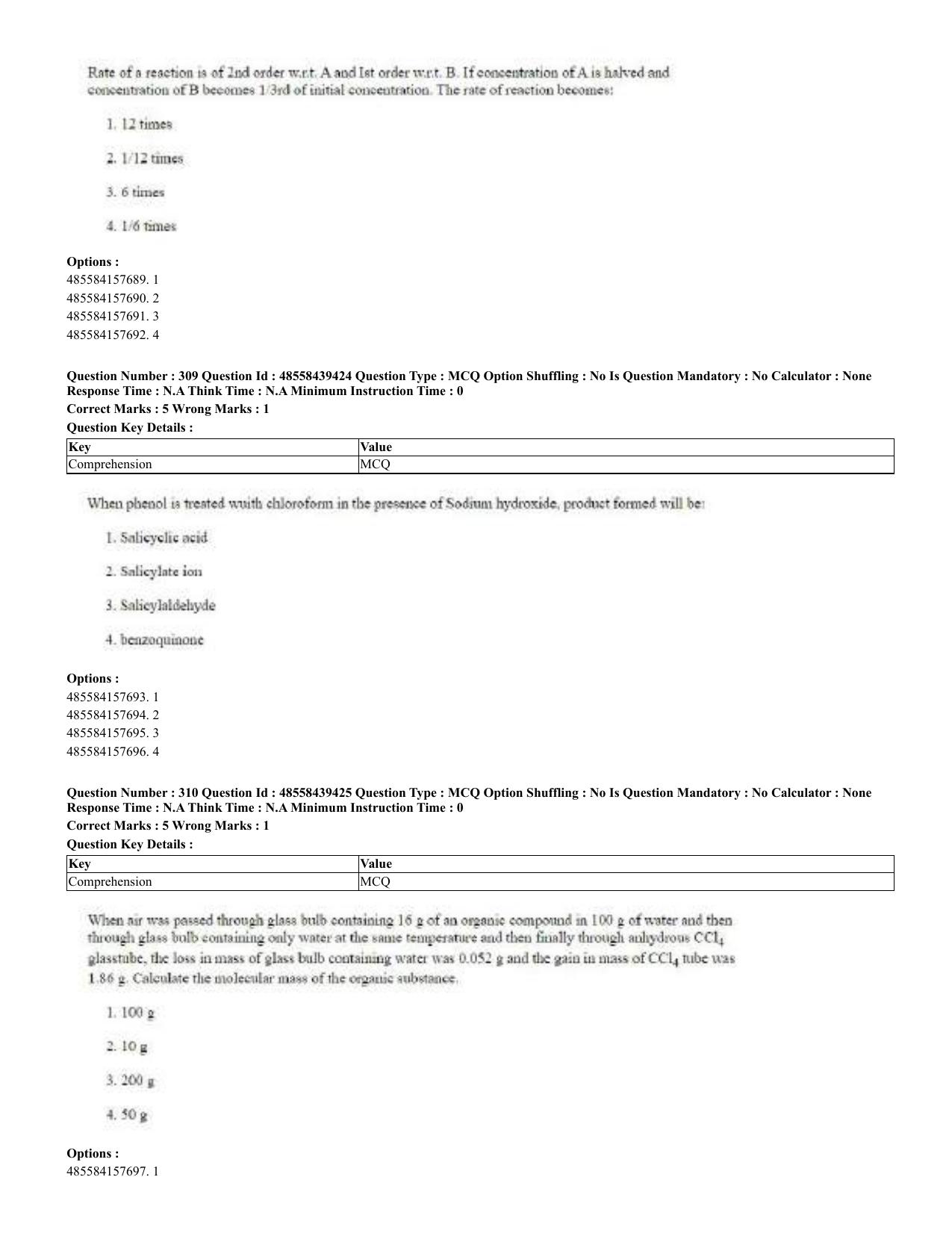 CUET 2023 English Odia Shift 3 Question Papers - 02 Jul 2023 - Page 172