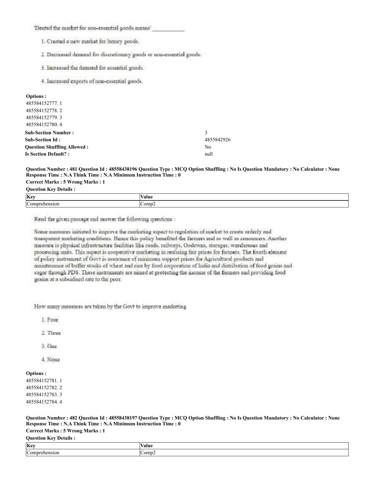 CUET 2023 English Odia Shift 3 Question Papers - 02 Jul 2023 - Page 261