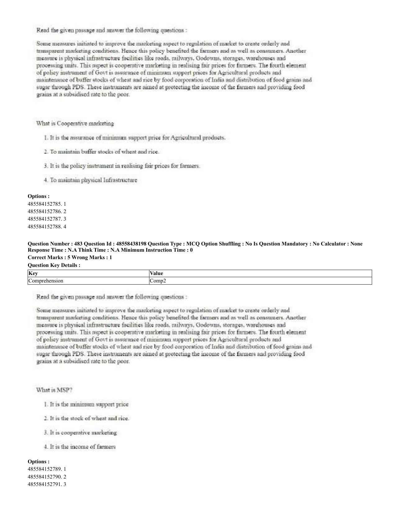 CUET 2023 English Odia Shift 3 Question Papers - 02 Jul 2023 - Page 262