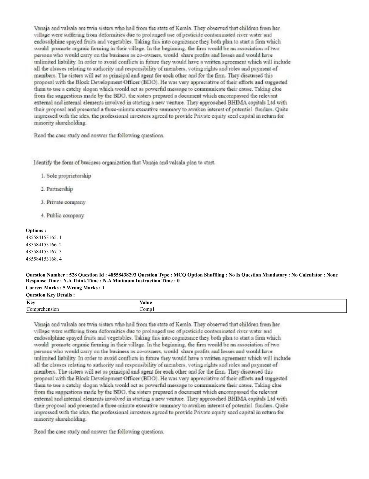 CUET 2023 English Odia Shift 3 Question Papers - 02 Jul 2023 - Page 284