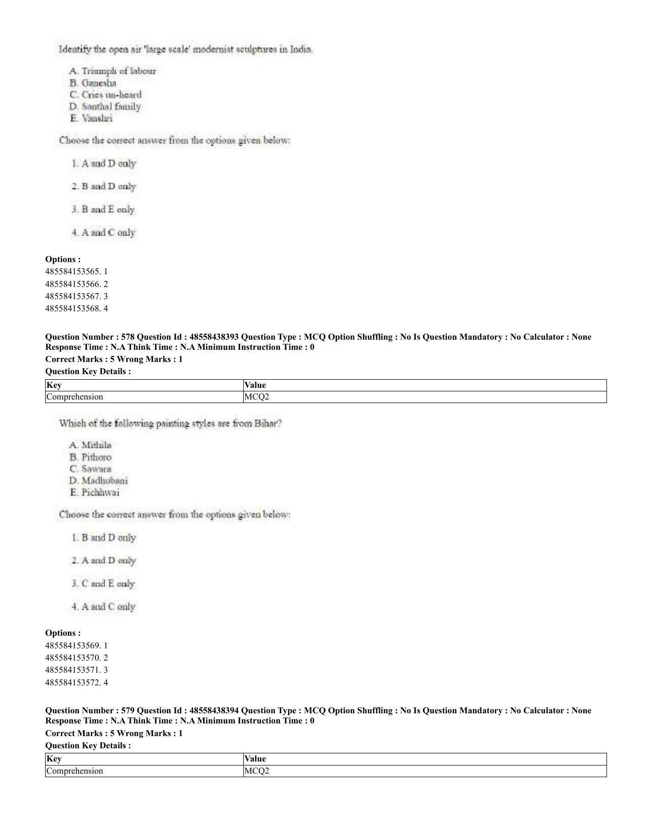 CUET 2023 English Odia Shift 3 Question Papers - 02 Jul 2023 - Page 314