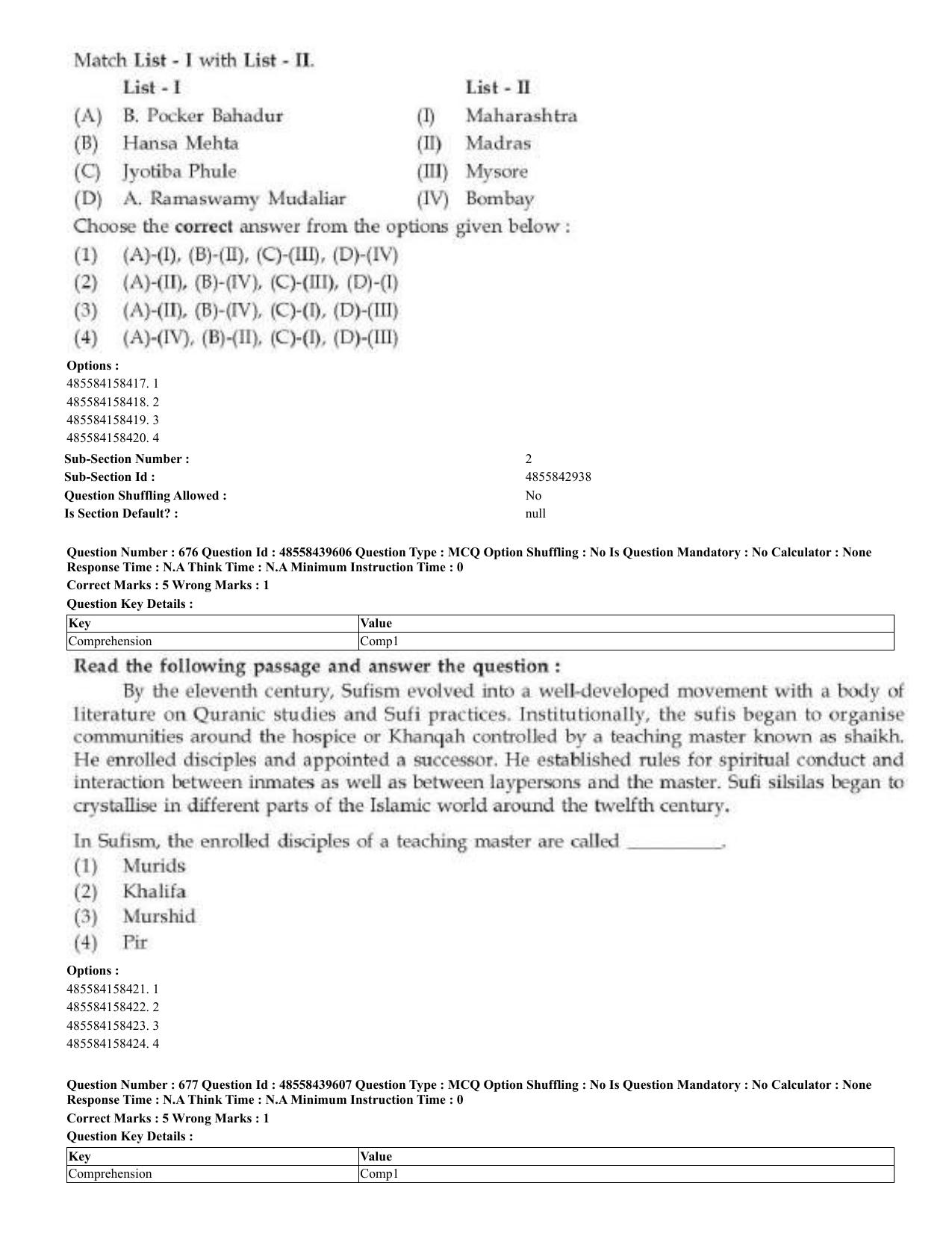 CUET 2023 English Odia Shift 3 Question Papers - 02 Jul 2023 - Page 361