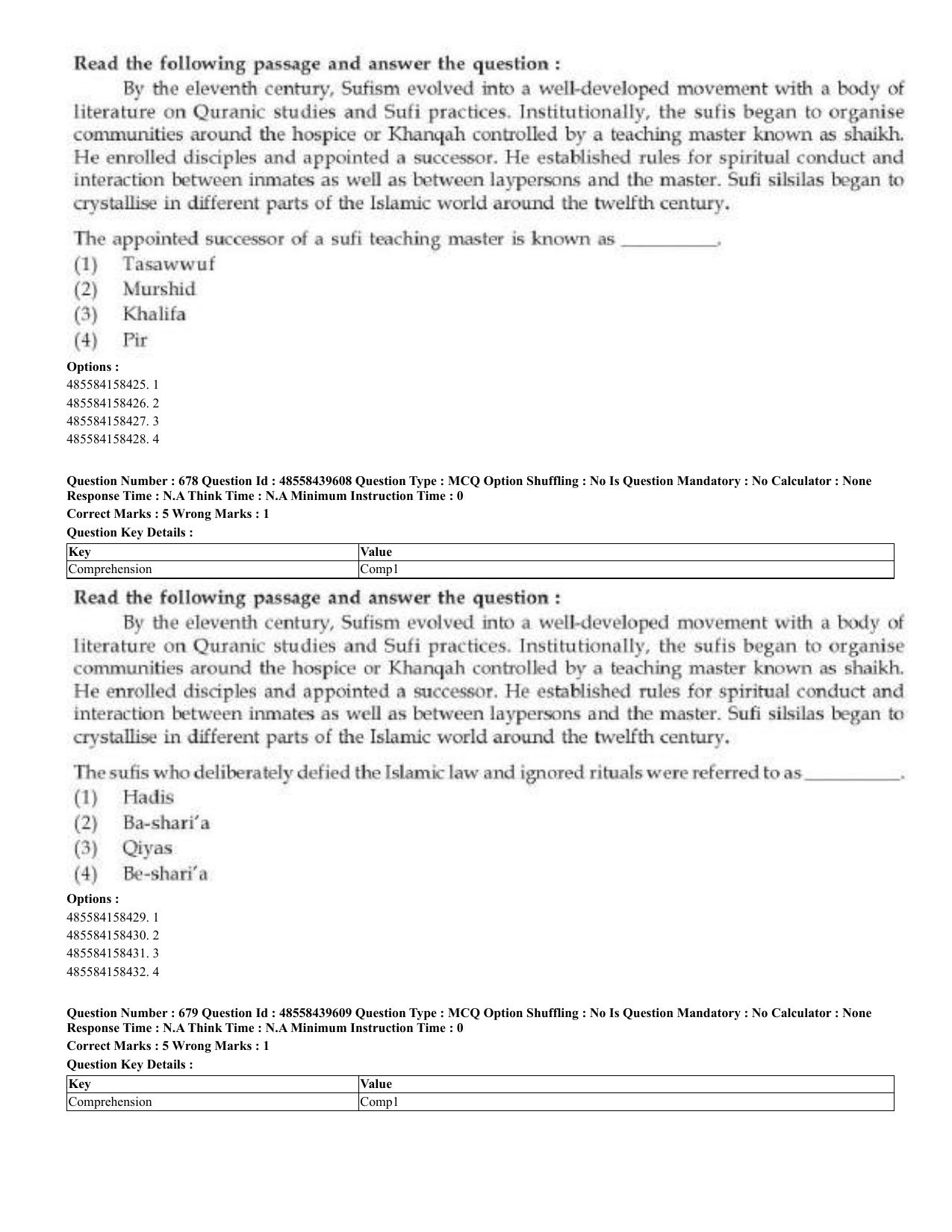 CUET 2023 English Odia Shift 3 Question Papers - 02 Jul 2023 - Page 362