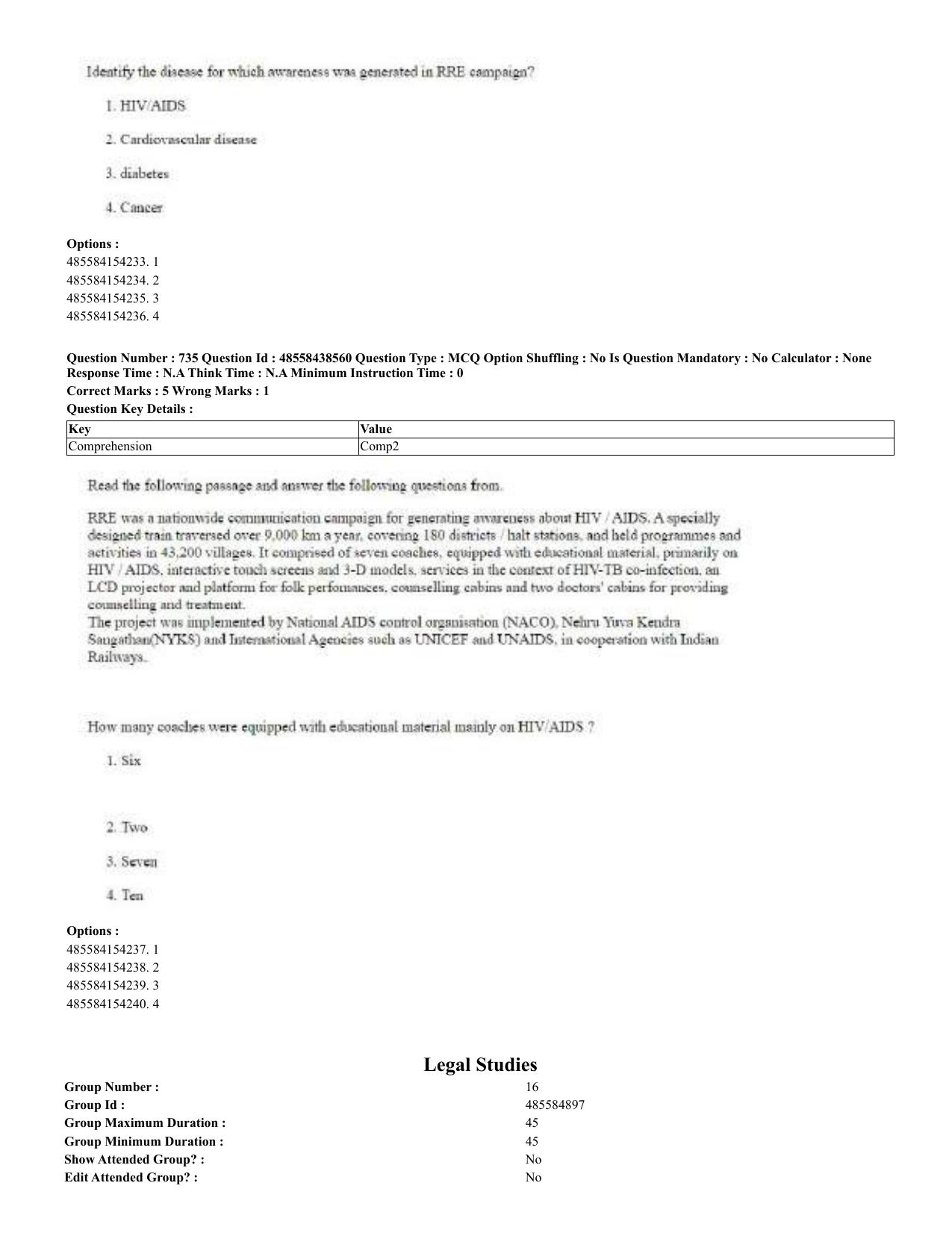 CUET 2023 English Odia Shift 3 Question Papers - 02 Jul 2023 - Page 391