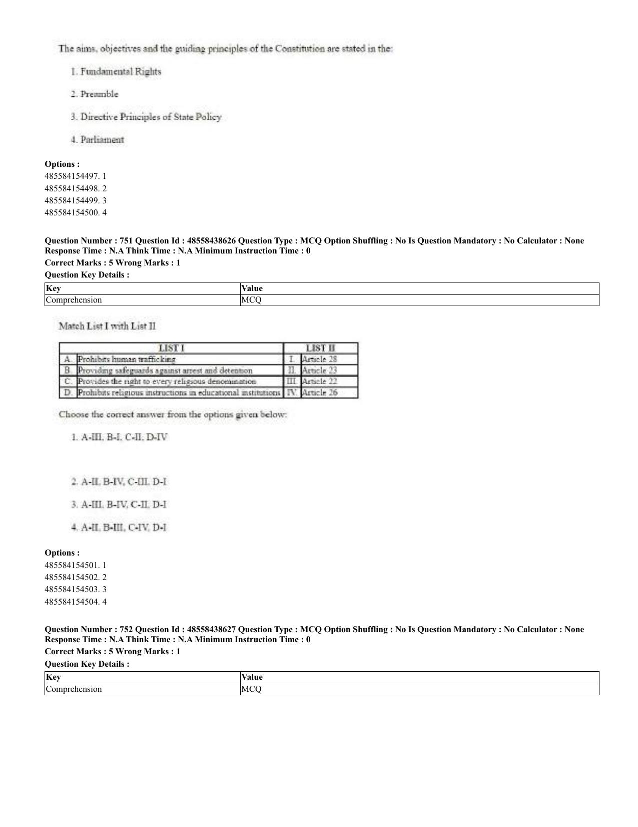 CUET 2023 English Odia Shift 3 Question Papers - 02 Jul 2023 - Page 399