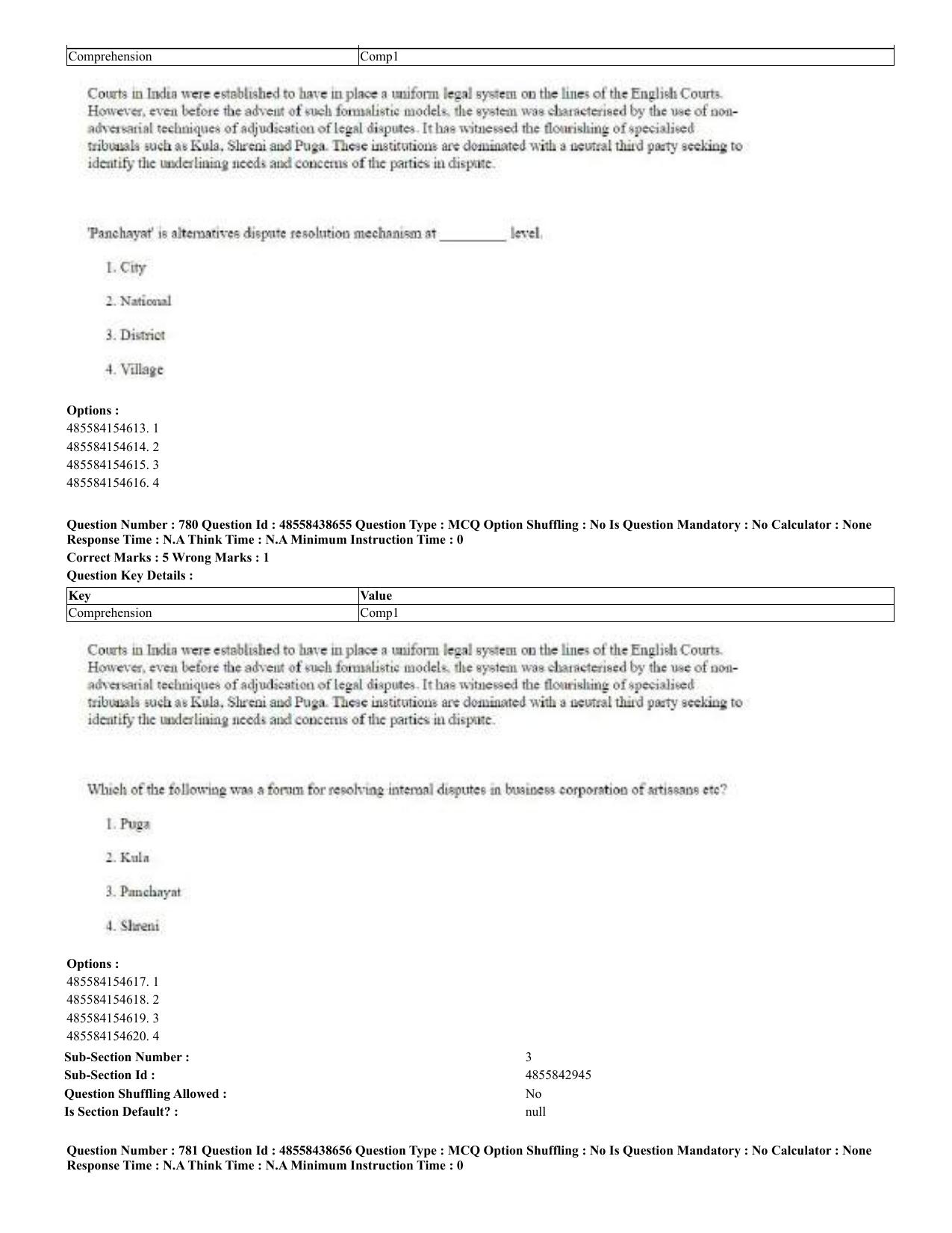 CUET 2023 English Odia Shift 3 Question Papers - 02 Jul 2023 - Page 412