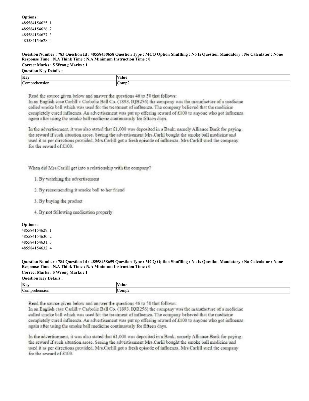 CUET 2023 English Odia Shift 3 Question Papers - 02 Jul 2023 - Page 414