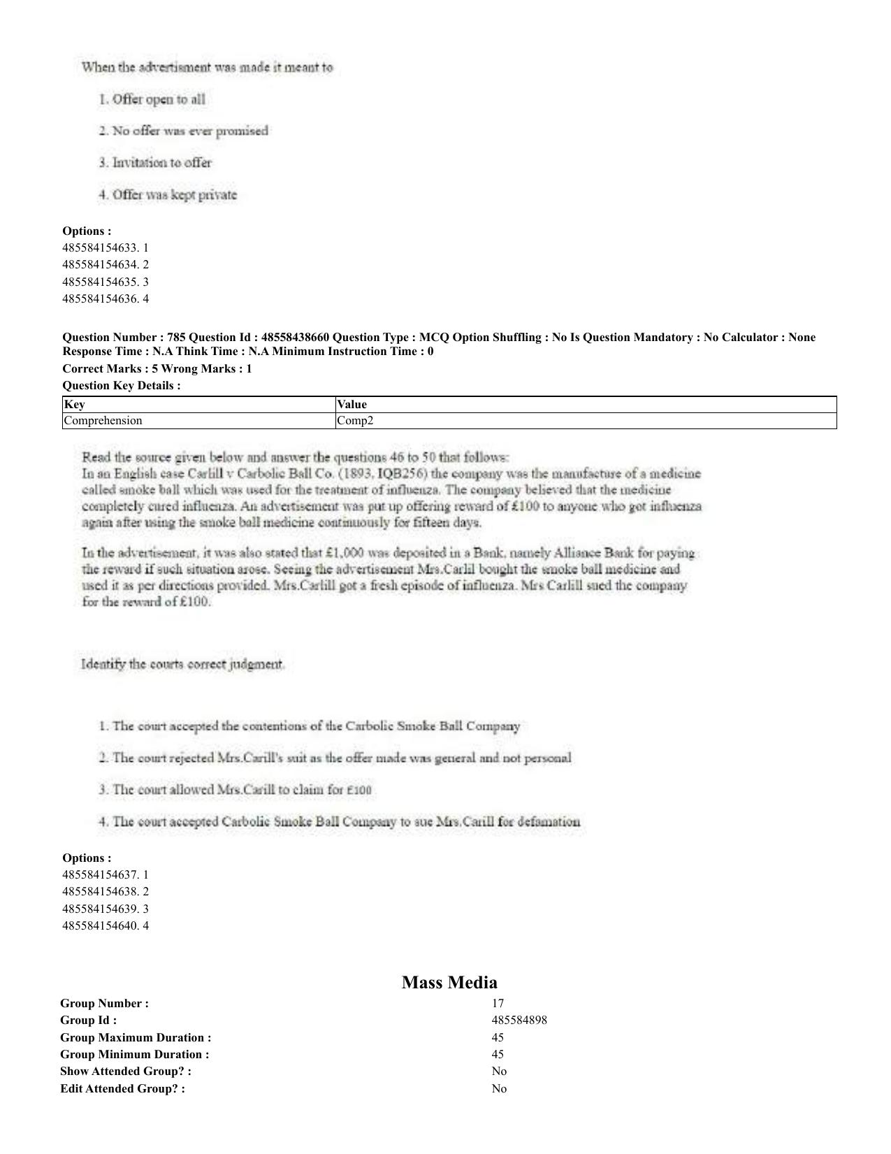 CUET 2023 English Odia Shift 3 Question Papers - 02 Jul 2023 - Page 415