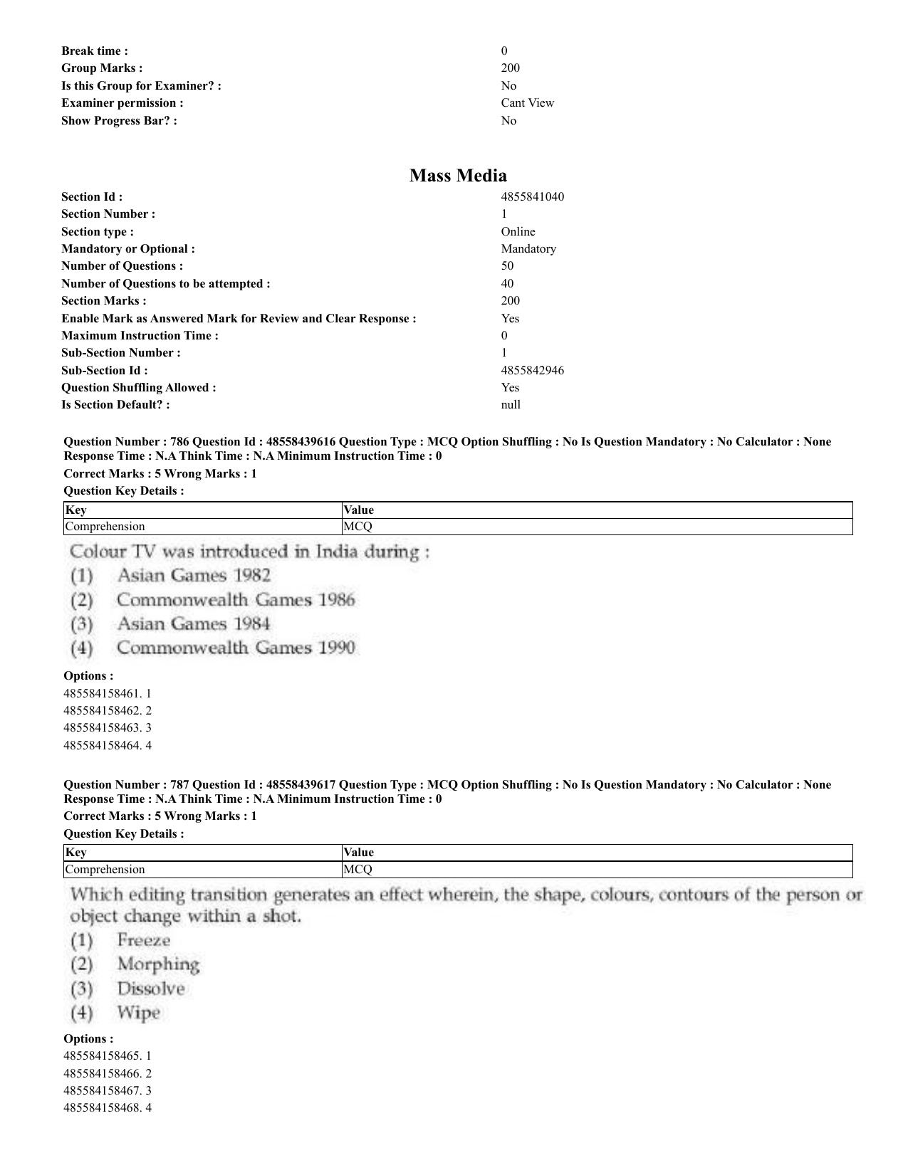 CUET 2023 English Odia Shift 3 Question Papers - 02 Jul 2023 - Page 416