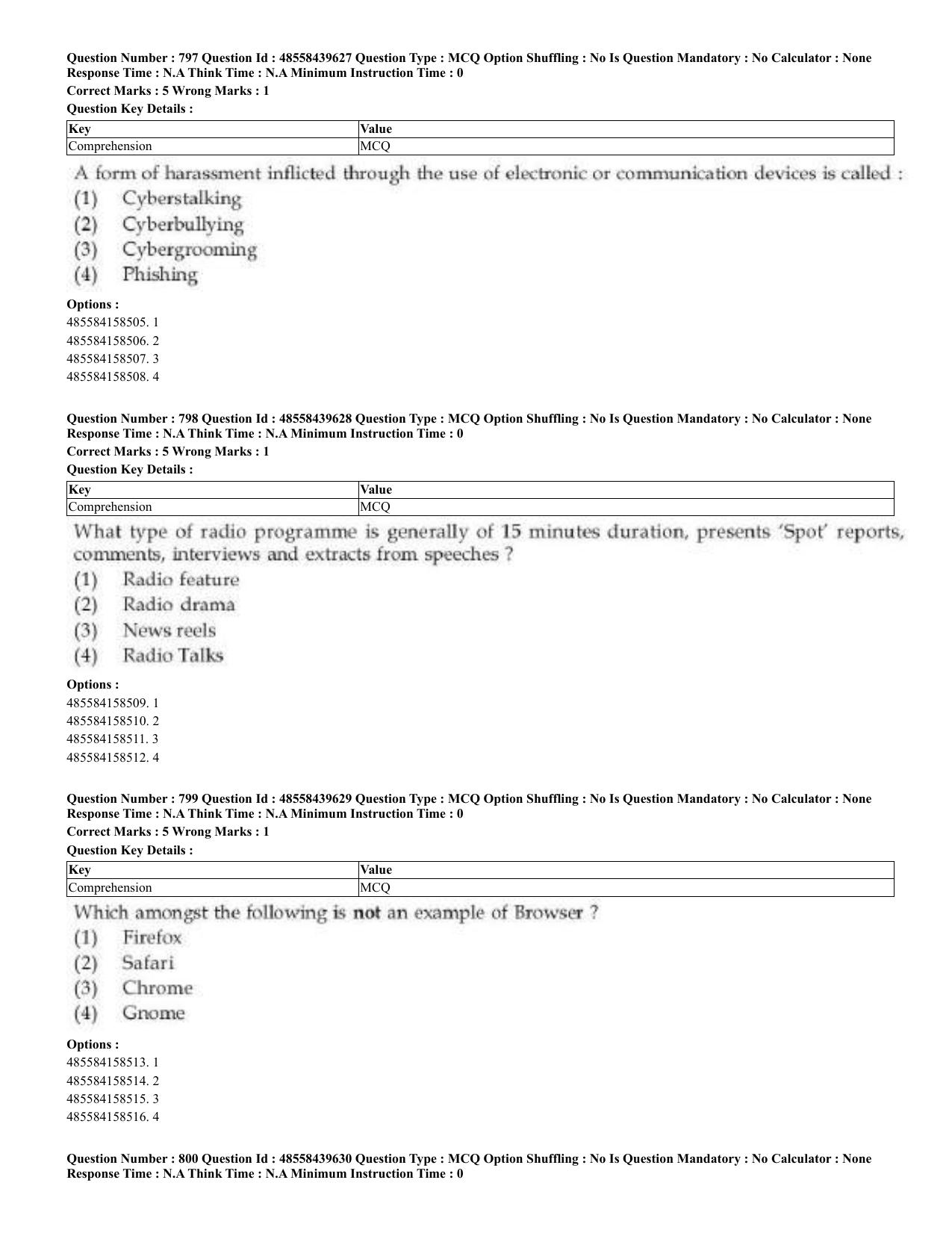 CUET 2023 English Odia Shift 3 Question Papers - 02 Jul 2023 - Page 420