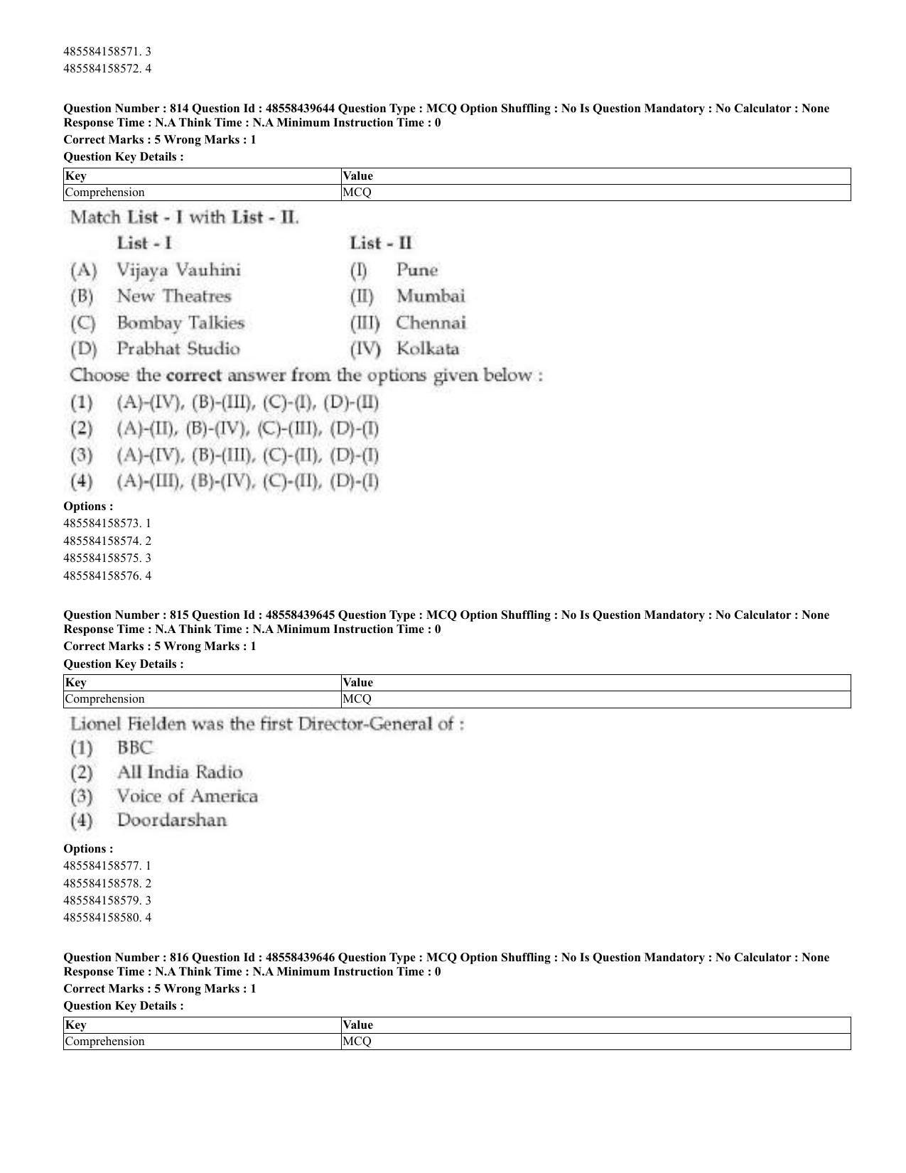 CUET 2023 English Odia Shift 3 Question Papers - 02 Jul 2023 - Page 426