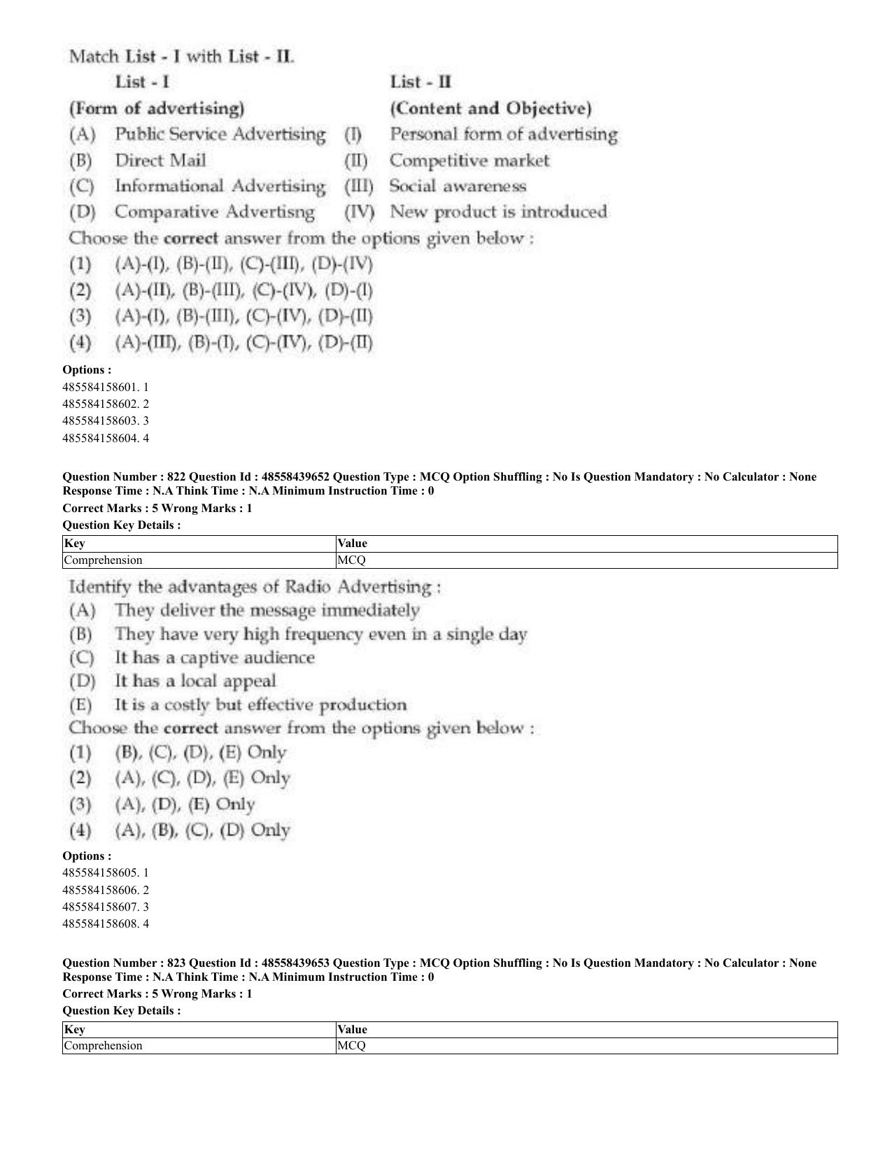CUET 2023 English Odia Shift 3 Question Papers - 02 Jul 2023 - Page 429
