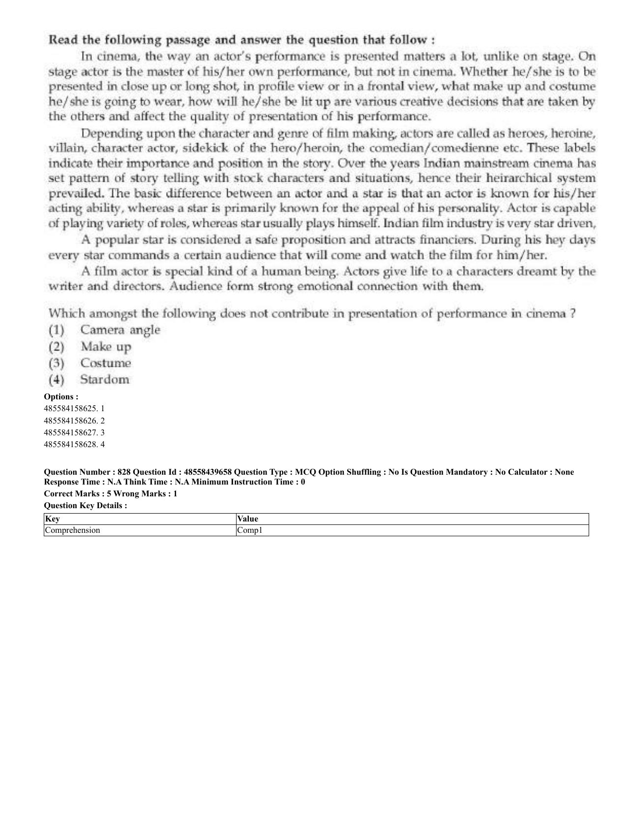 CUET 2023 English Odia Shift 3 Question Papers - 02 Jul 2023 - Page 432