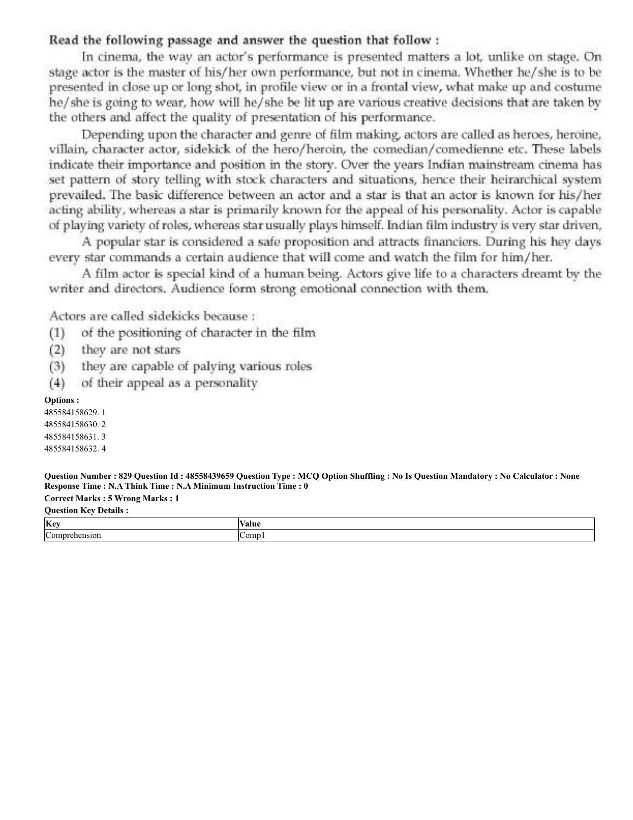 CUET 2023 English Odia Shift 3 Question Papers - 02 Jul 2023 - Page 433