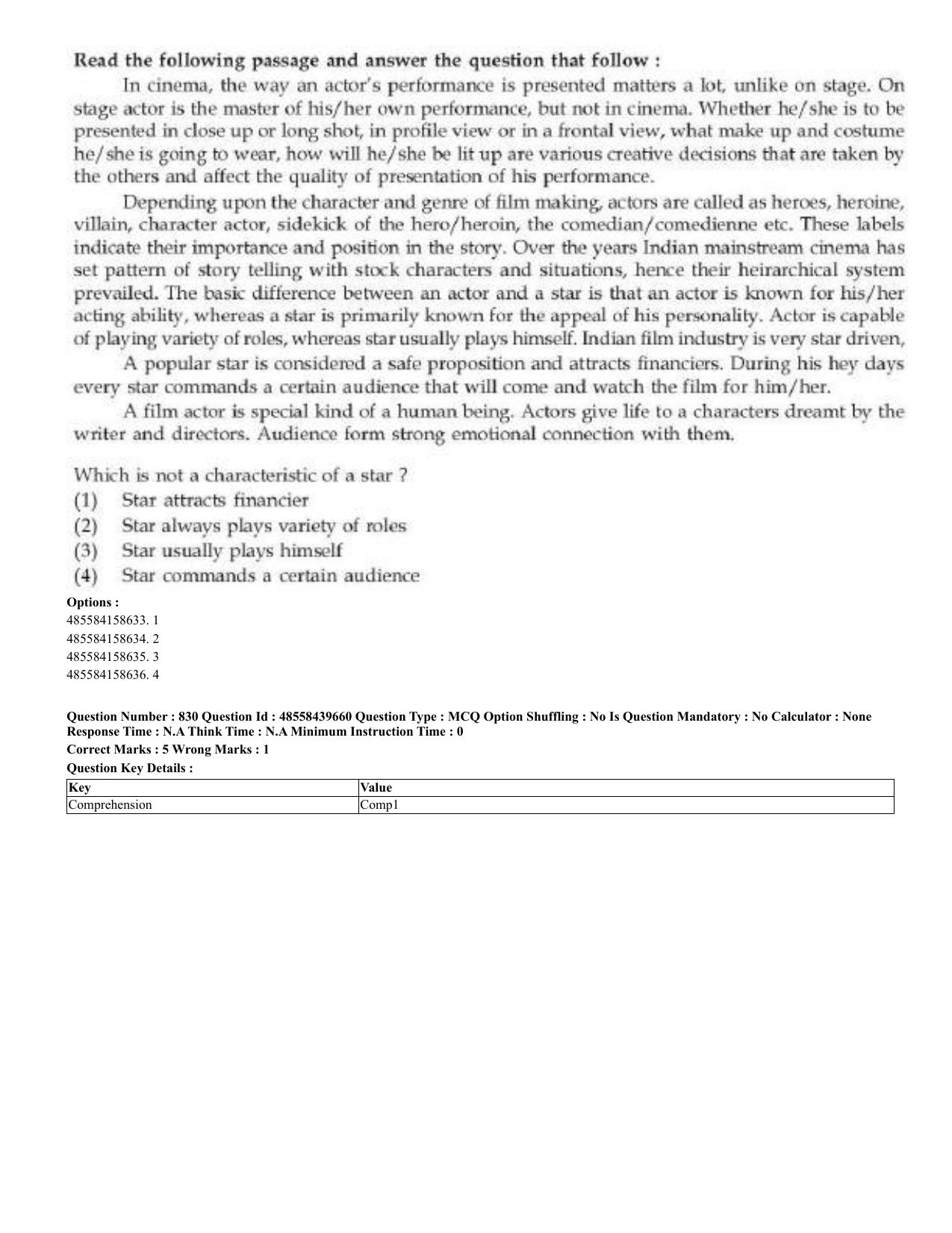CUET 2023 English Odia Shift 3 Question Papers - 02 Jul 2023 - Page 434