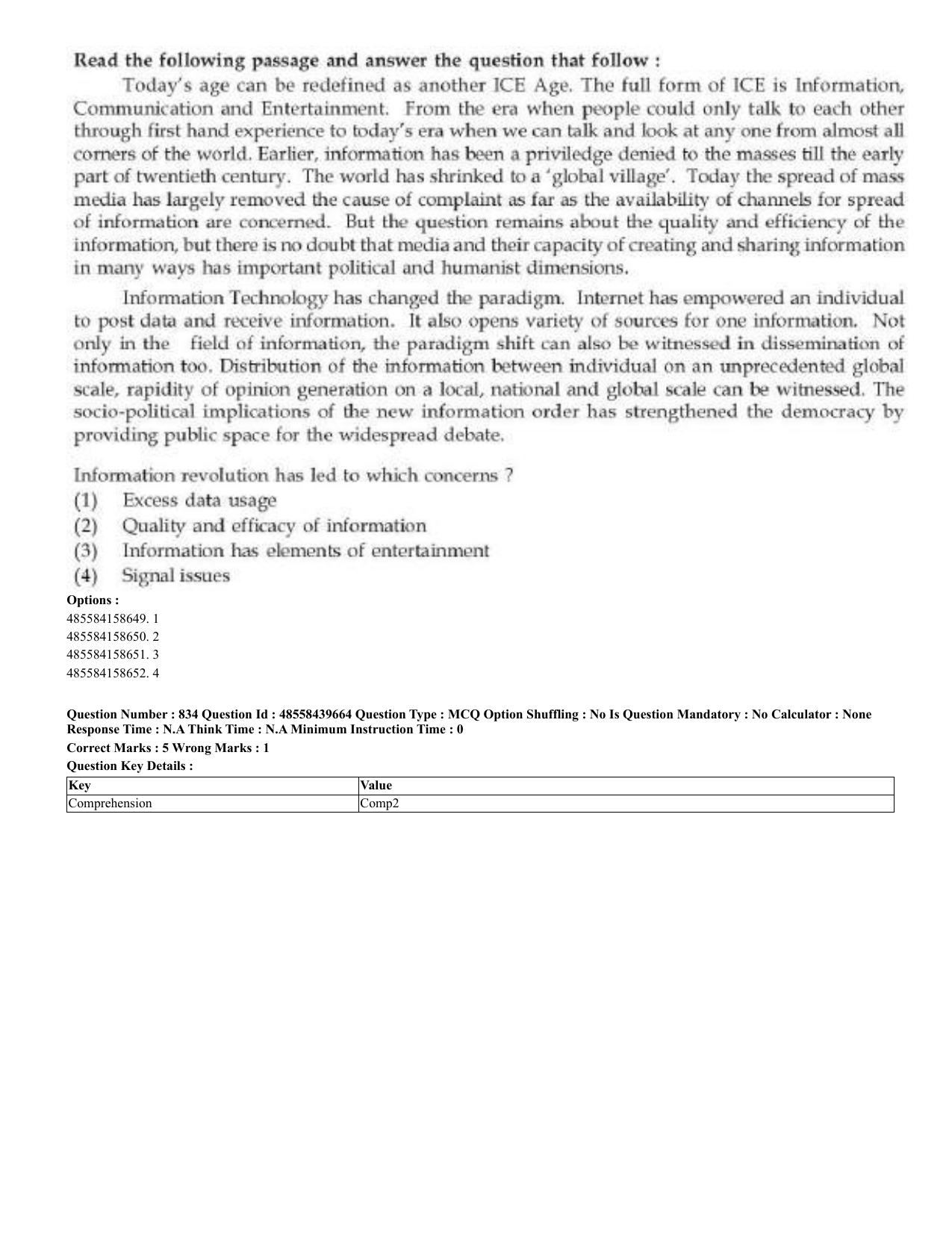 CUET 2023 English Odia Shift 3 Question Papers - 02 Jul 2023 - Page 438