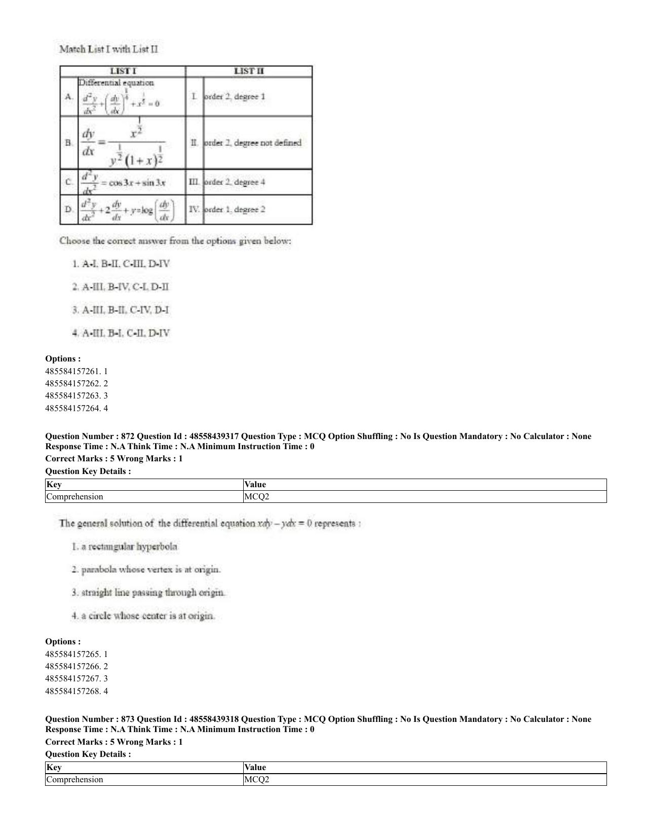 CUET 2023 English Odia Shift 3 Question Papers - 02 Jul 2023 - Page 457