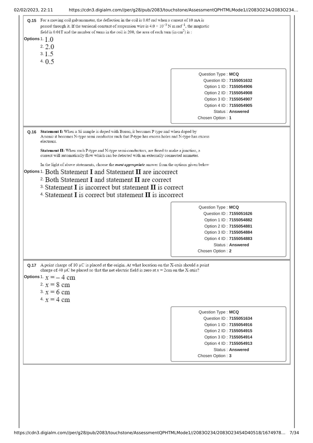 JEE Mains 2023: 25th January 2023 Shift-2 (Evening) Question Paper With Solution (January, Session-1) - Page 7