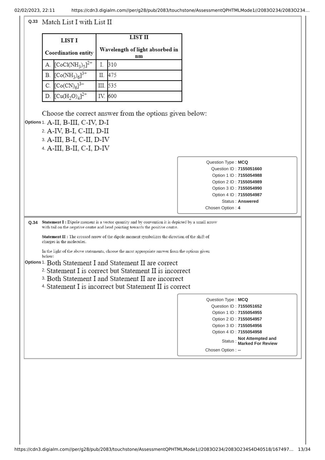 JEE Mains 2023: 25th January 2023 Shift-2 (Evening) Question Paper With Solution (January, Session-1) - Page 13