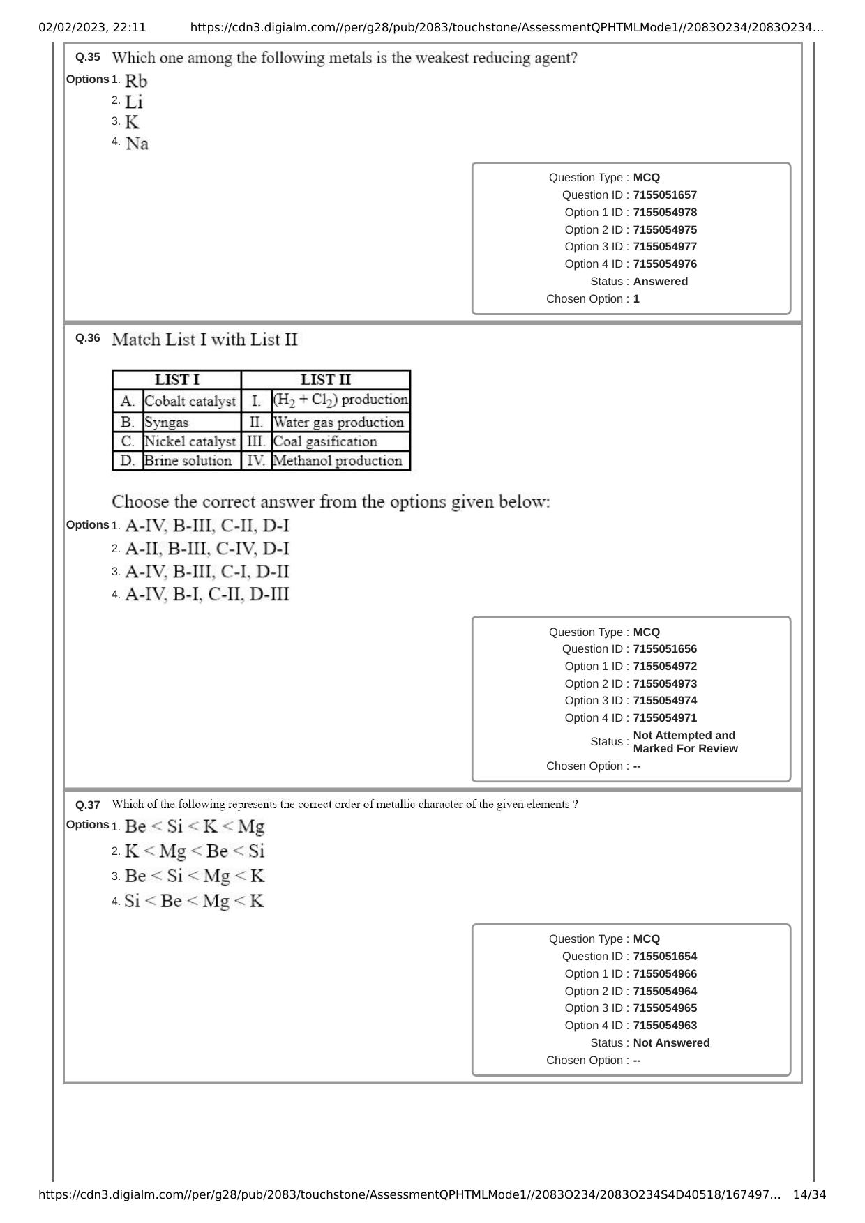 JEE Mains 2023: 25th January 2023 Shift-2 (Evening) Question Paper With Solution (January, Session-1) - Page 14