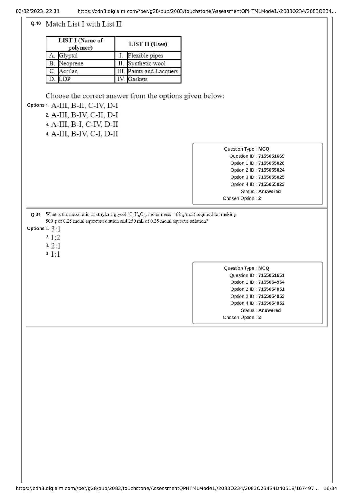 JEE Mains 2023: 25th January 2023 Shift-2 (Evening) Question Paper With Solution (January, Session-1) - Page 16