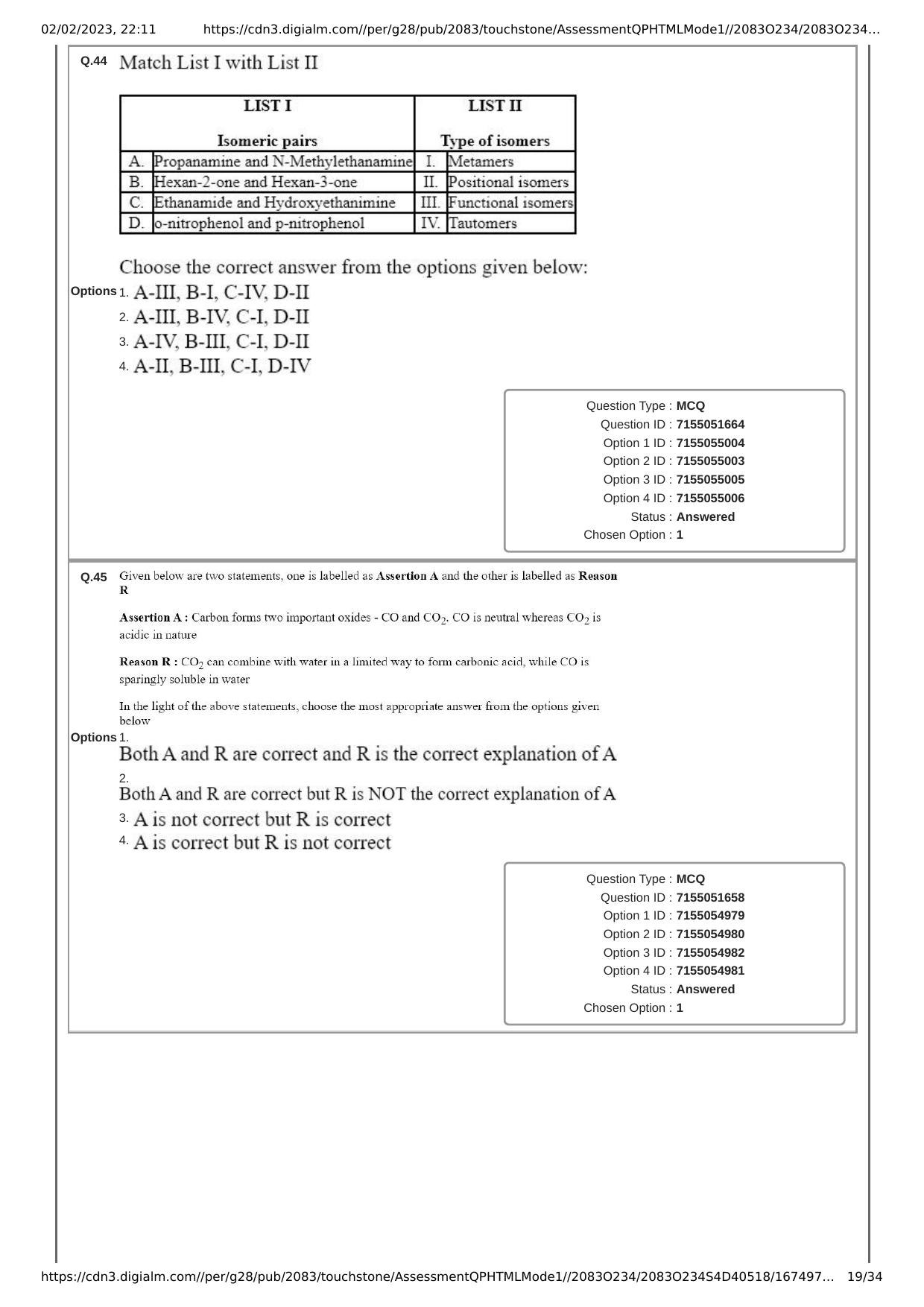 JEE Mains 2023: 25th January 2023 Shift-2 (Evening) Question Paper With Solution (January, Session-1) - Page 19