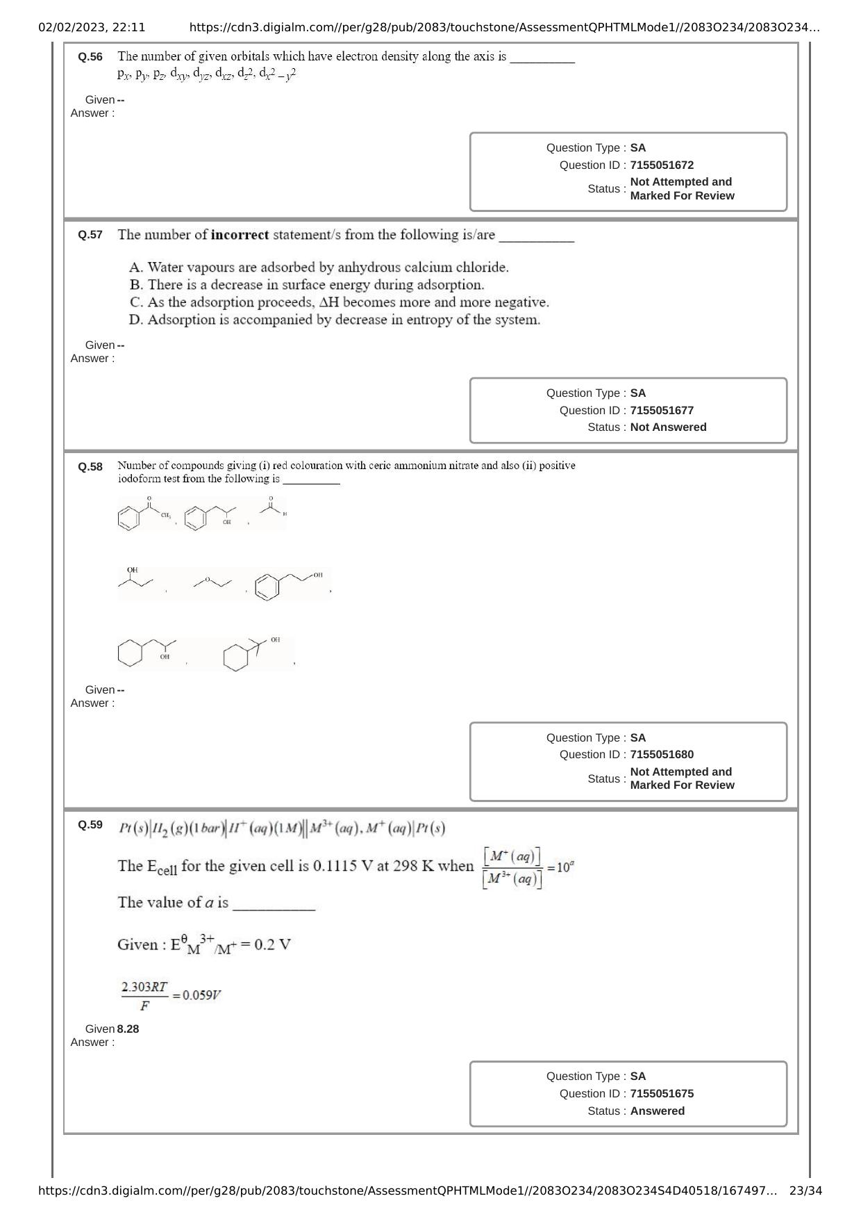 JEE Mains 2023: 25th January 2023 Shift-2 (Evening) Question Paper With Solution (January, Session-1) - Page 23