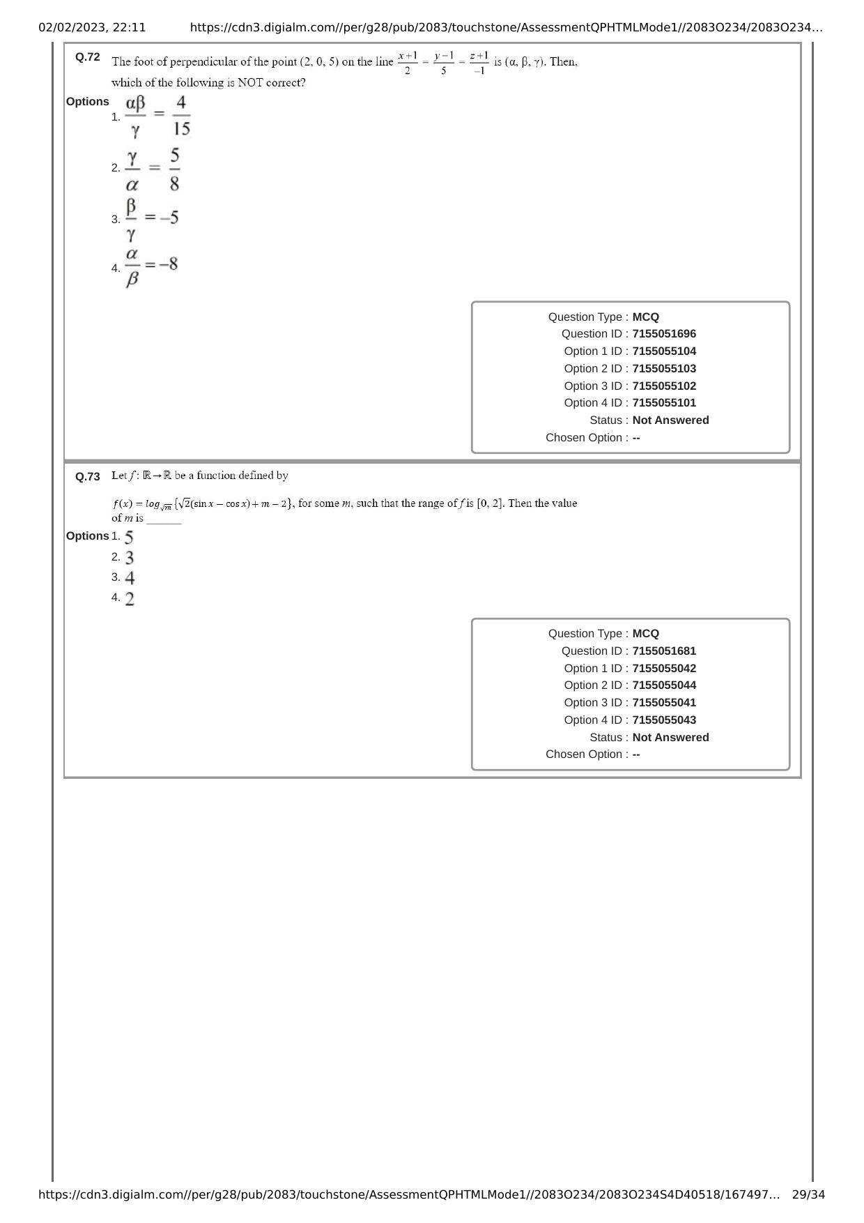 JEE Mains 2023: 25th January 2023 Shift-2 (Evening) Question Paper With Solution (January, Session-1) - Page 29