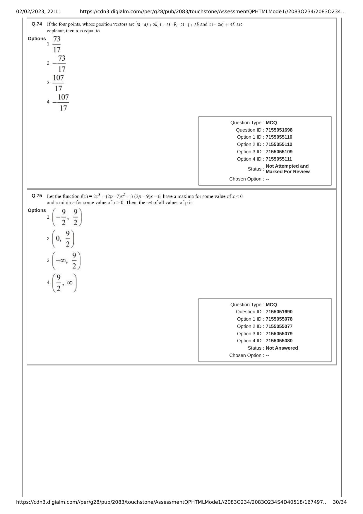 JEE Mains 2023: 25th January 2023 Shift-2 (Evening) Question Paper With Solution (January, Session-1) - Page 30