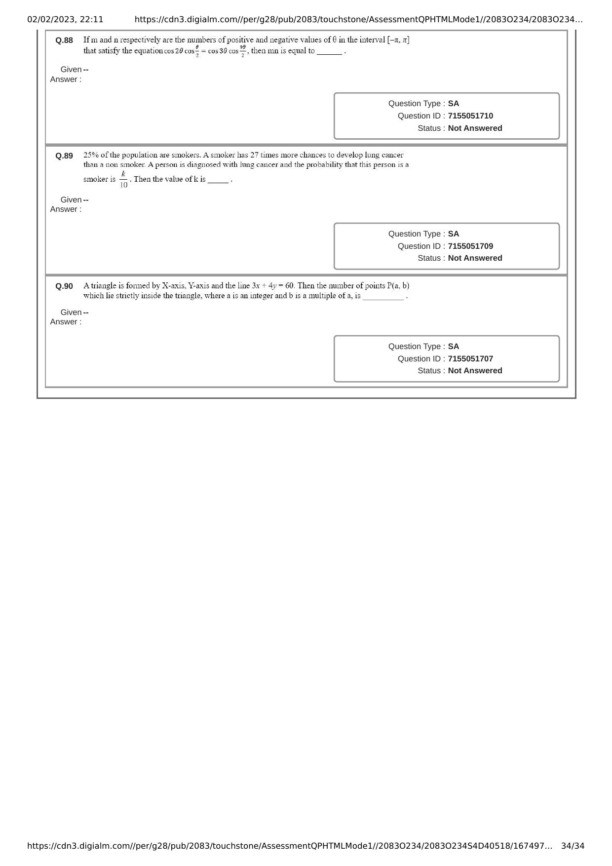 JEE Mains 2023: 25th January 2023 Shift-2 (Evening) Question Paper With Solution (January, Session-1) - Page 34