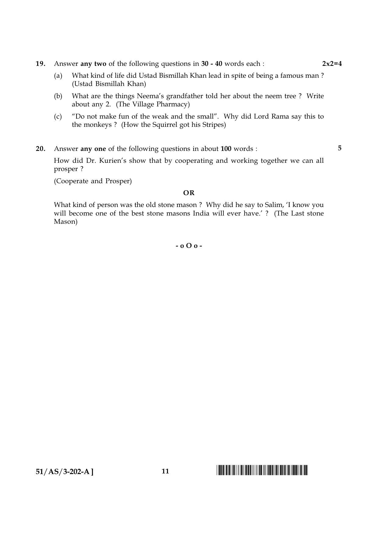 NIOS October 2015 Class 10 English Question Paper - Page 11