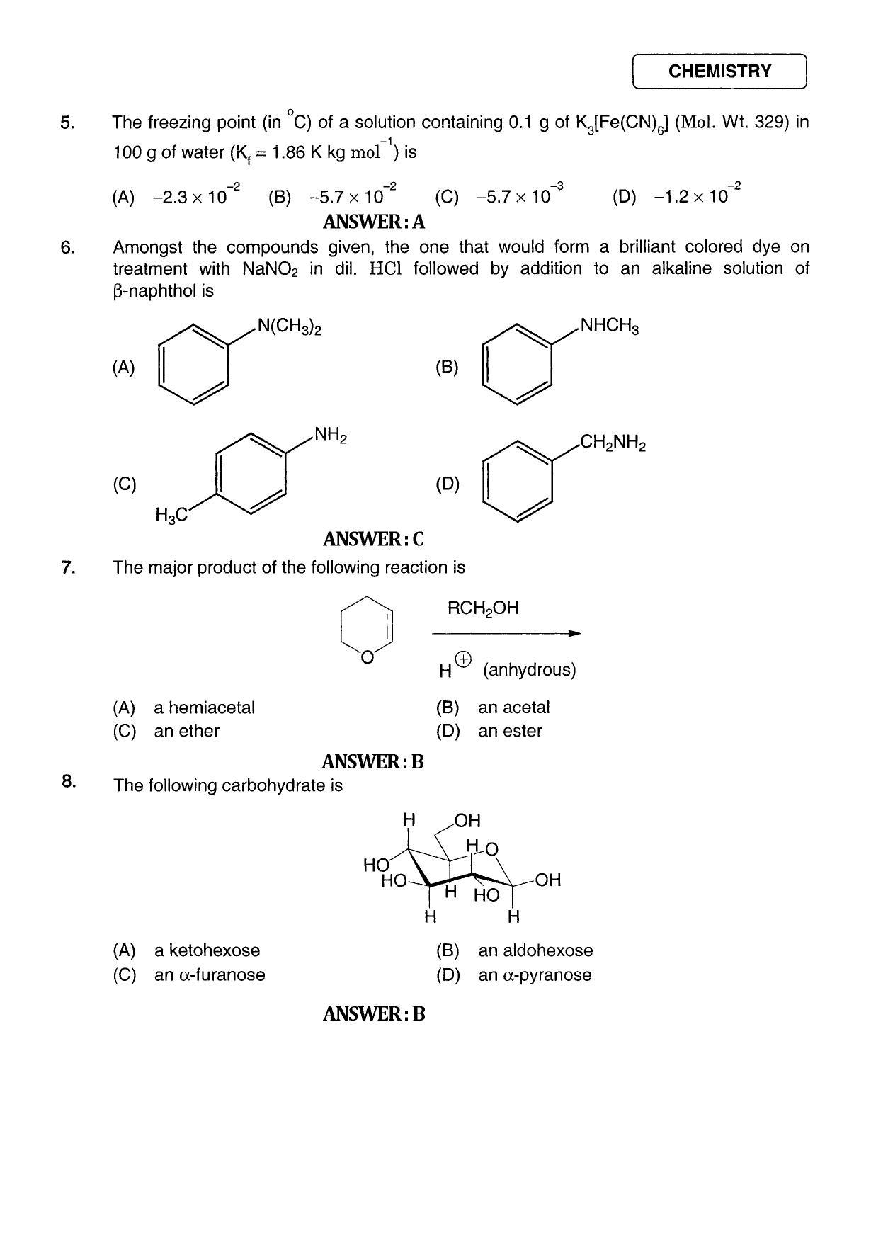 JEE 2011 Paper II Question Paper - Page 2