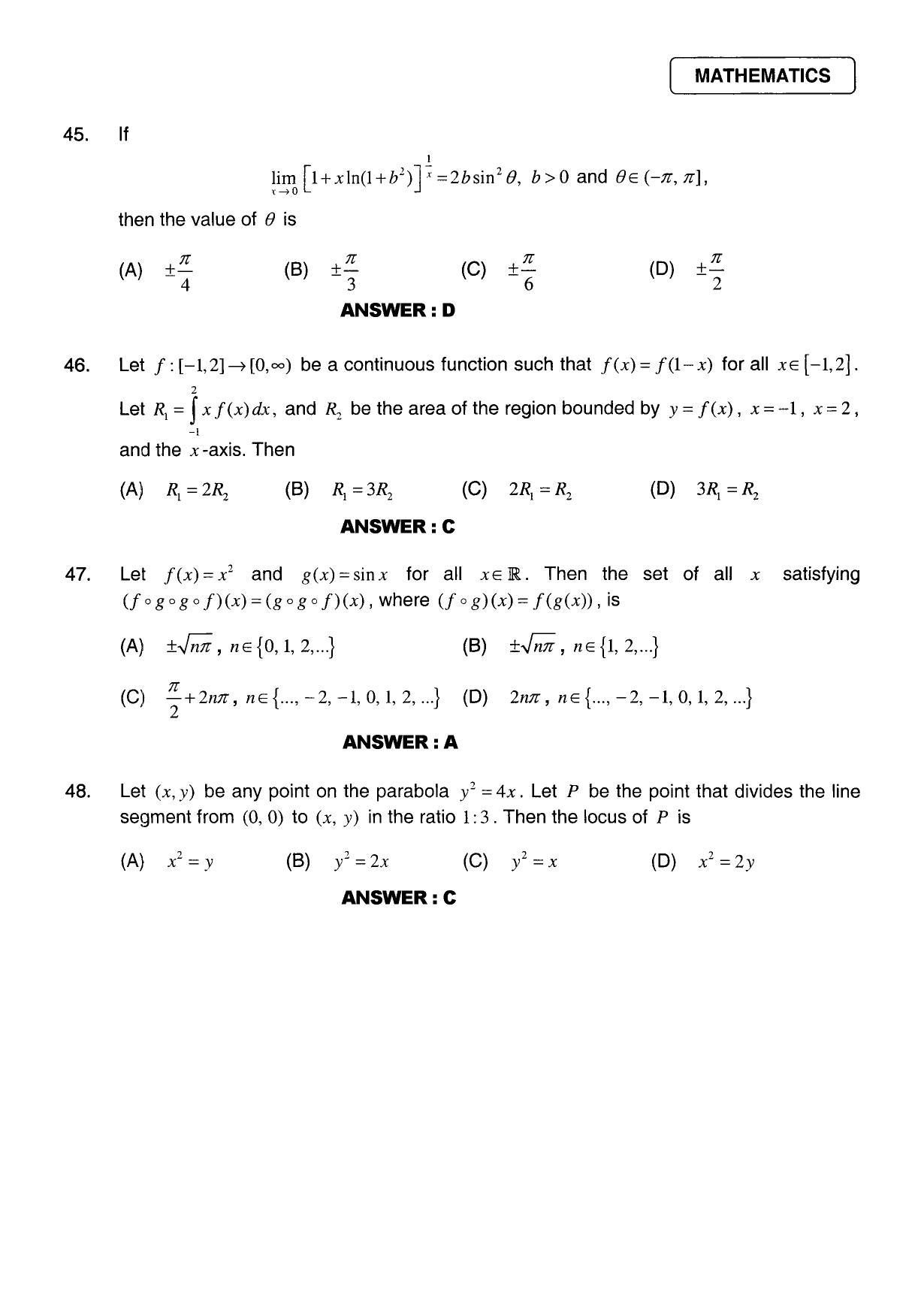 JEE 2011 Paper II Question Paper - Page 20