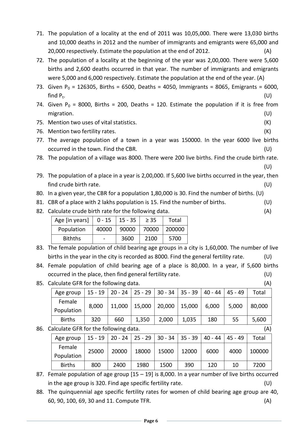Karnataka 2nd PUC Question Bank for Statistics - Page 6