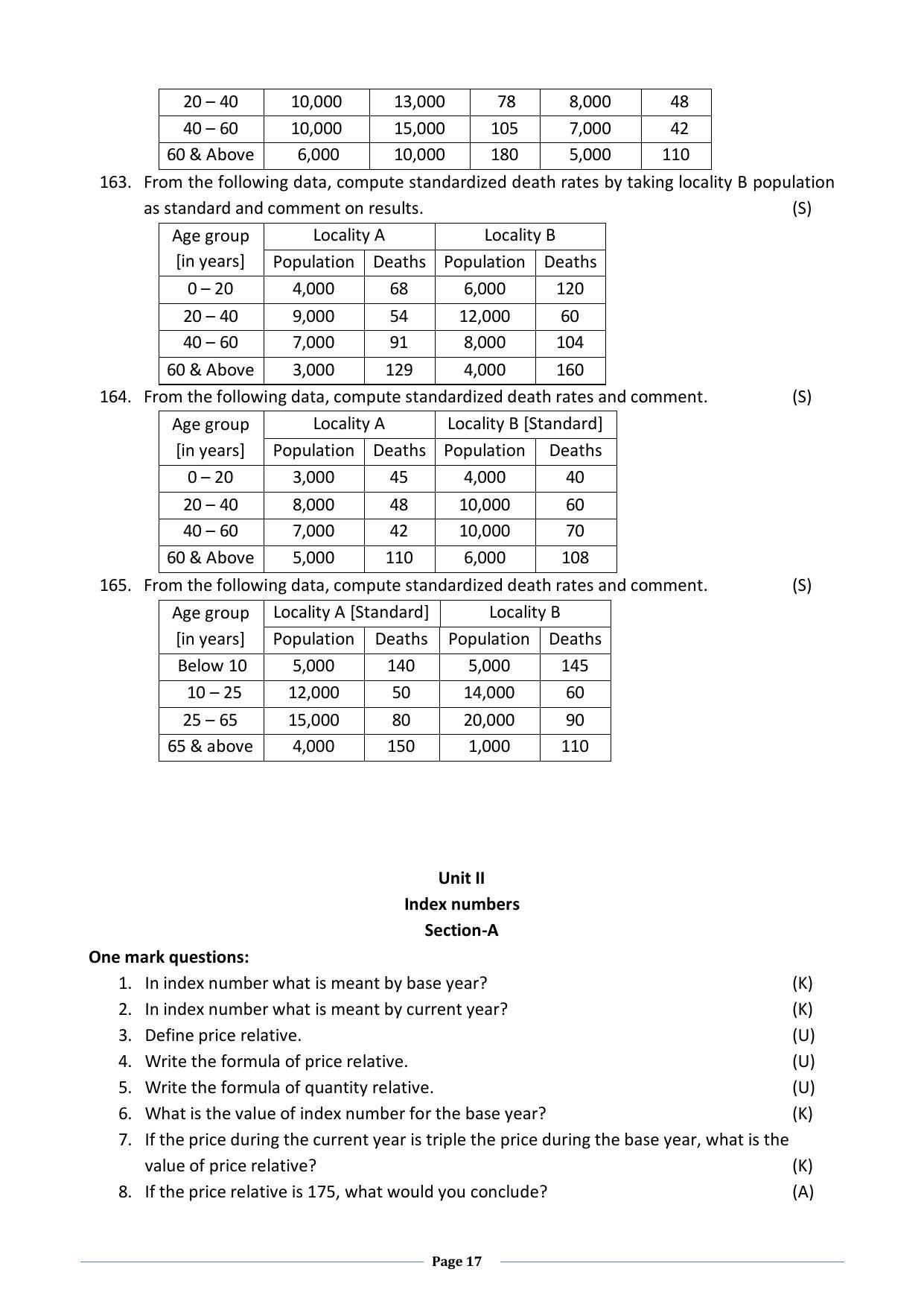 Karnataka 2nd PUC Question Bank for Statistics - Page 17