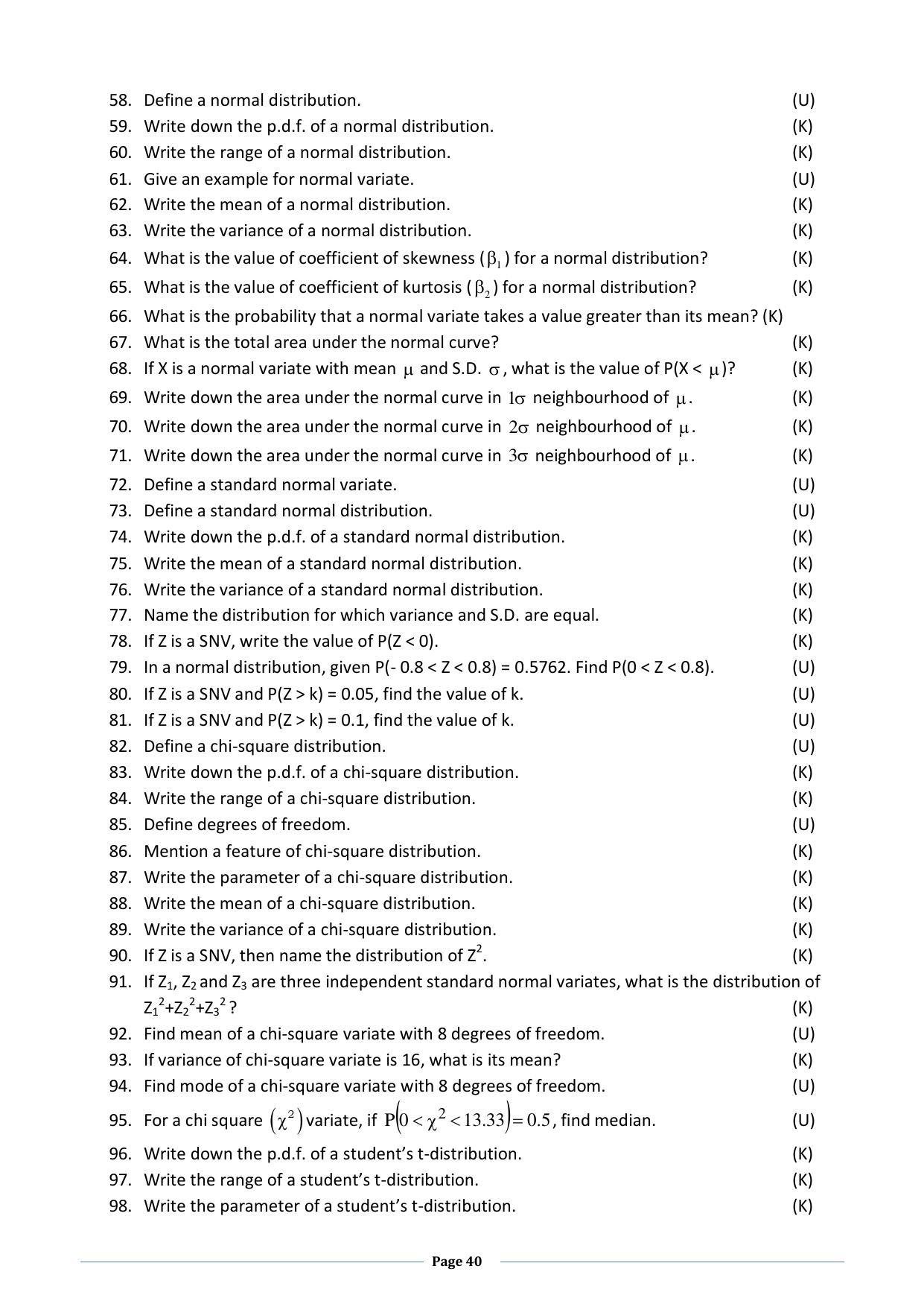 Karnataka 2nd PUC Question Bank for Statistics - Page 40