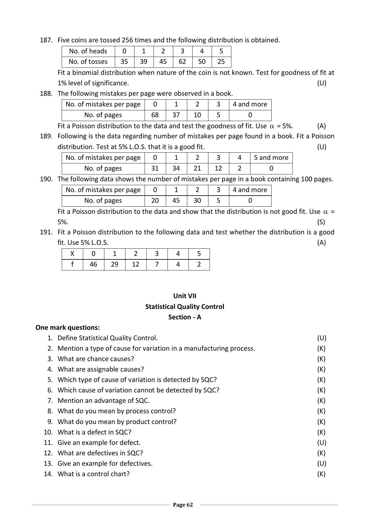 Karnataka 2nd PUC Question Bank for Statistics - Page 62