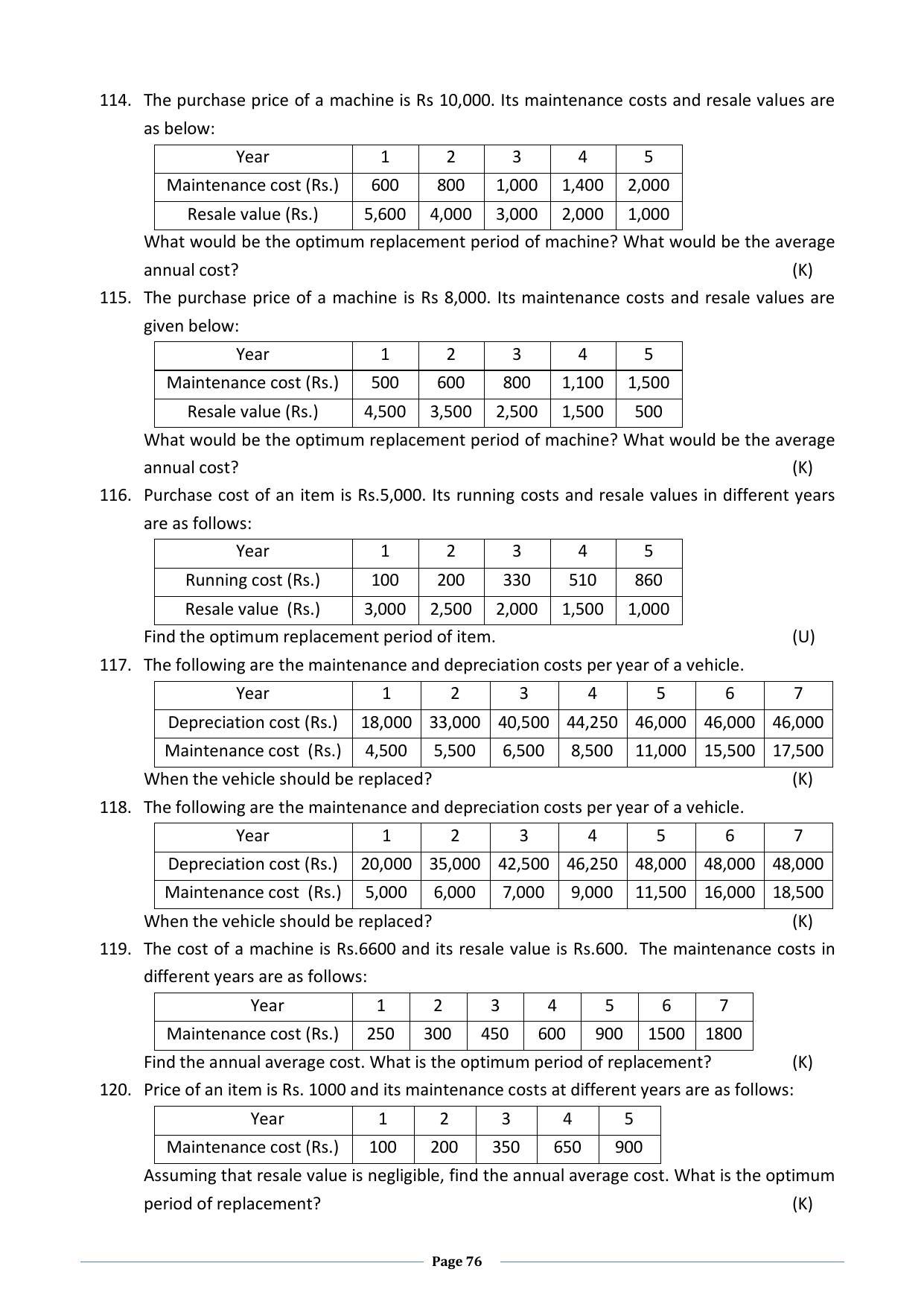 Karnataka 2nd PUC Question Bank for Statistics - Page 76