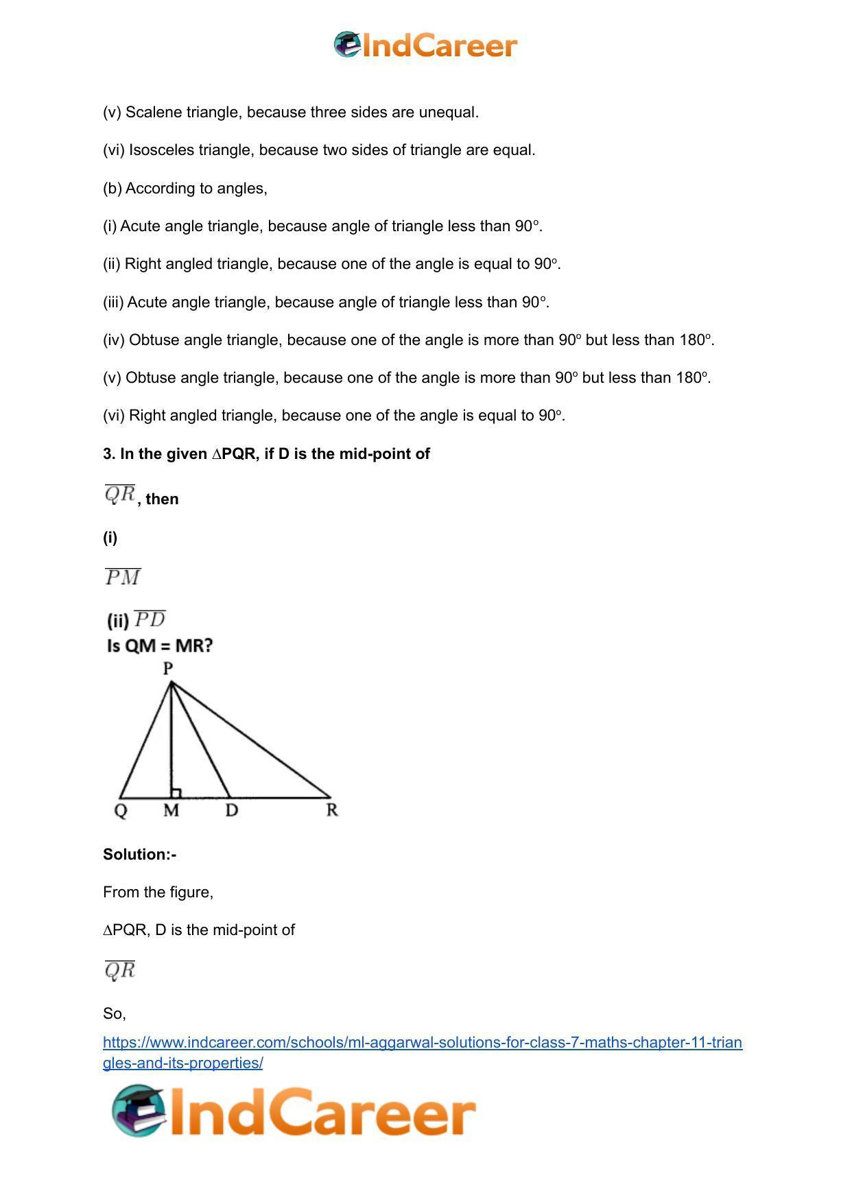 ML Aggarwal Solutions for Class 7 Maths Chapter 11- Triangles and its Properties - Page 4