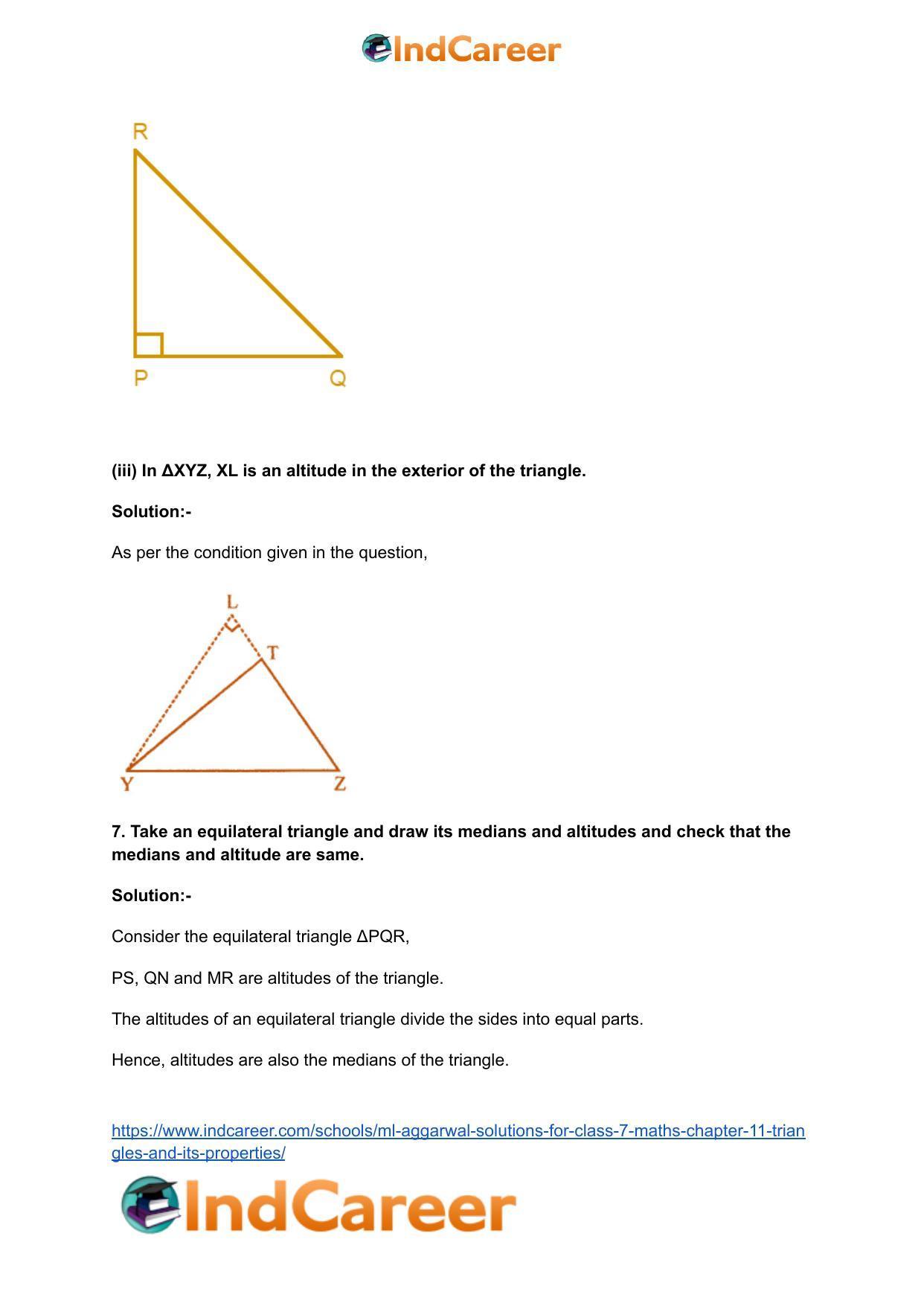 ML Aggarwal Solutions for Class 7 Maths Chapter 11- Triangles and its Properties - Page 7
