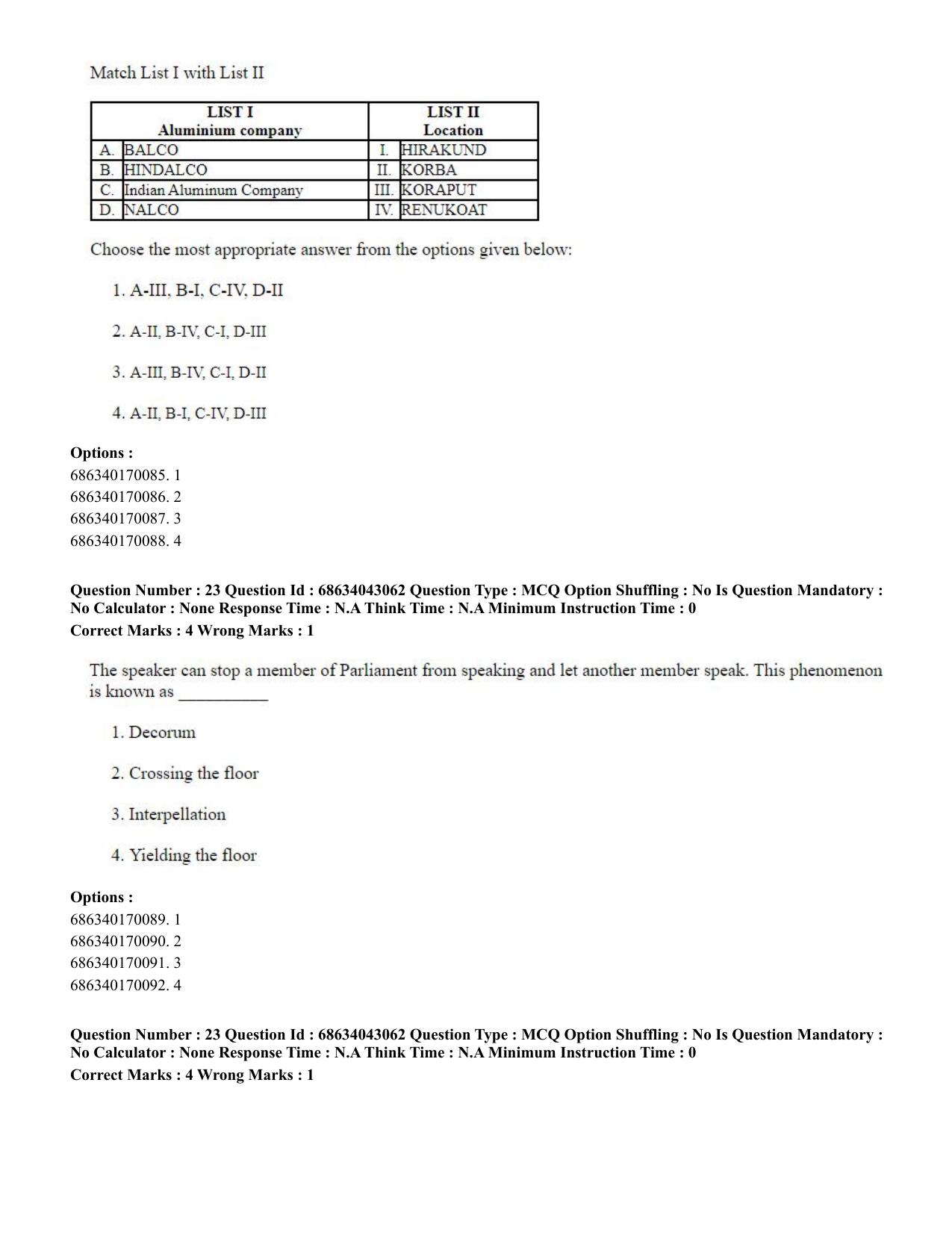 CUET PG 2023: MTQP09 – Nanoelectronics/Material Sciencs (Eng) Shift 3 (30-06-2023) Question Paper - Page 23