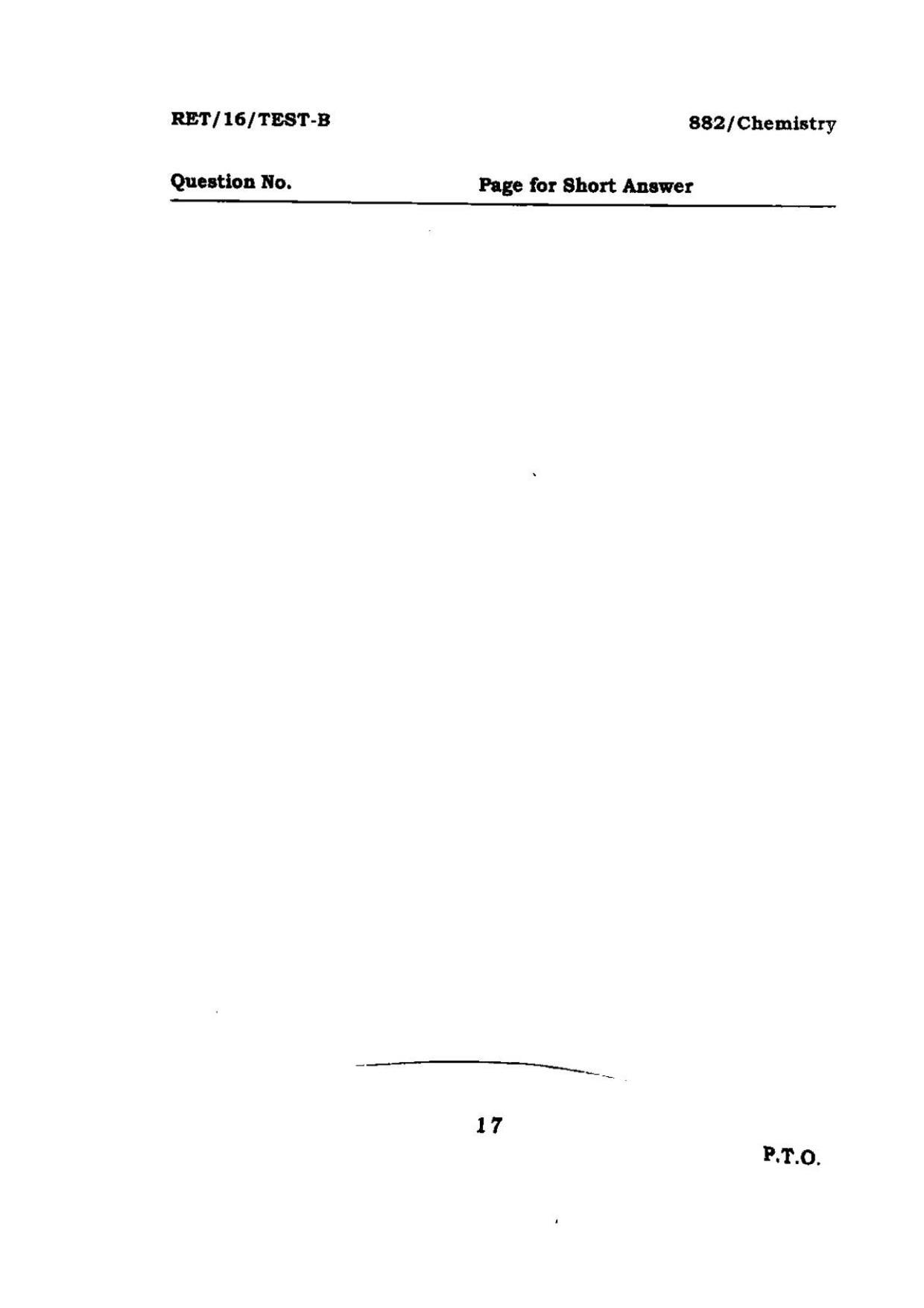 BHU RET CHEMISTRY 2016 Question Paper - Page 17