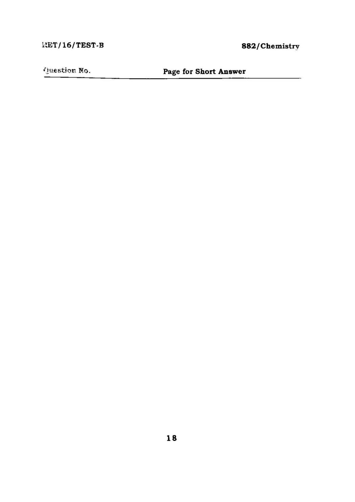BHU RET CHEMISTRY 2016 Question Paper - Page 18