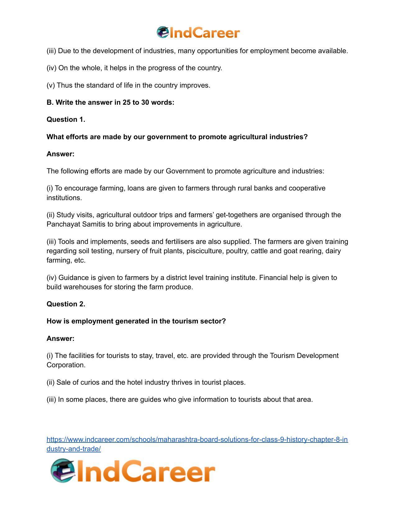 Maharashtra Board Solutions for Class 9- History: Chapter 8- Industry and Trade - Page 7