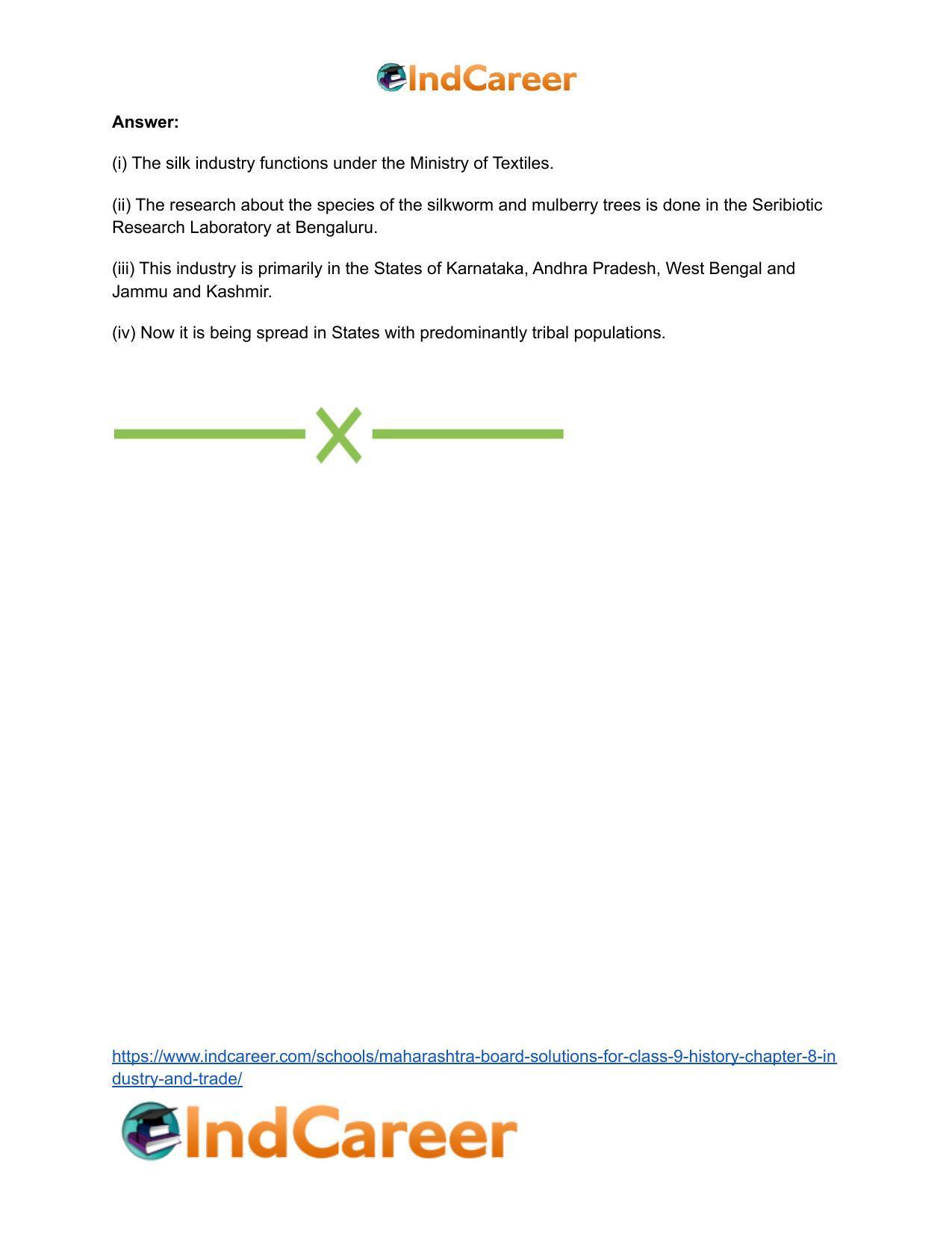 Maharashtra Board Solutions for Class 9- History: Chapter 8- Industry and Trade - Page 21