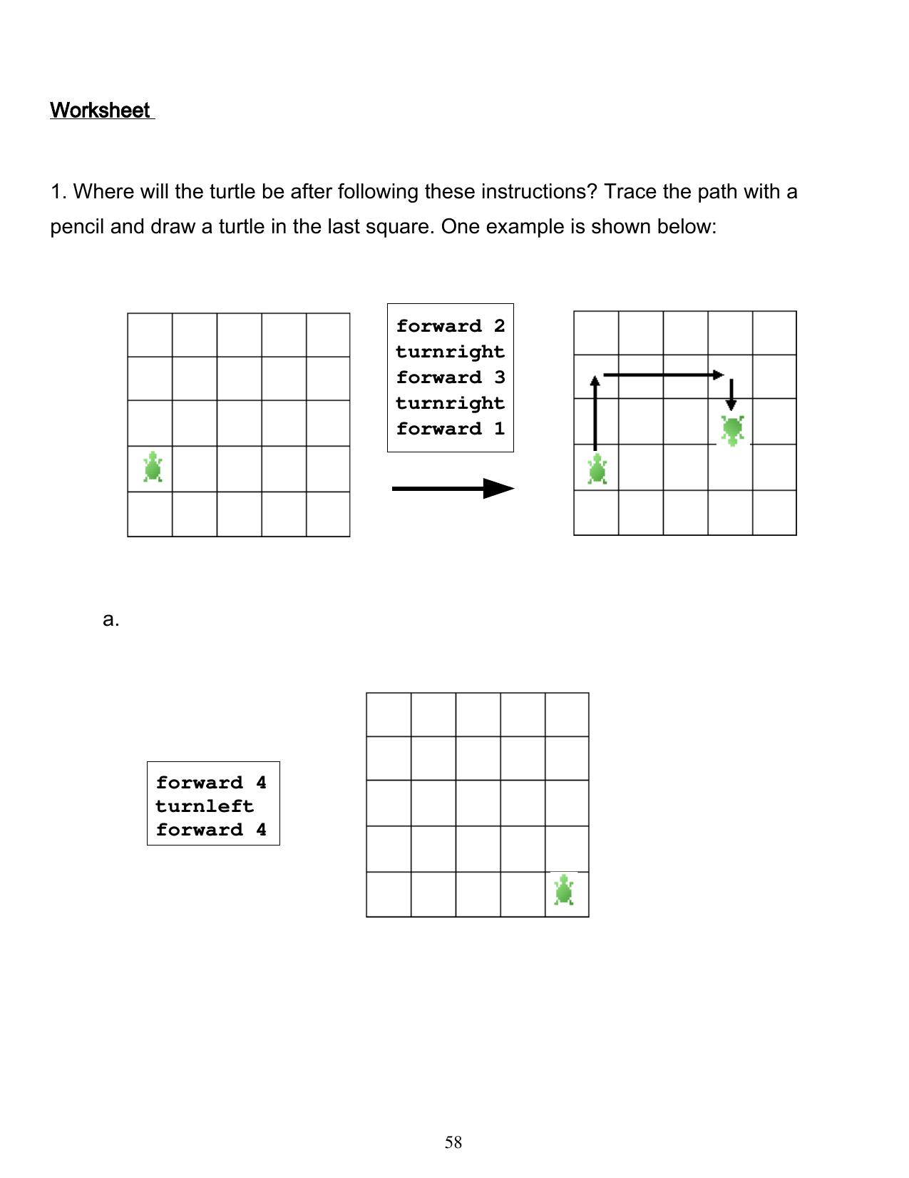 Worksheet for Class 4 Computers Assignment 13 Hopping Game - Page 3