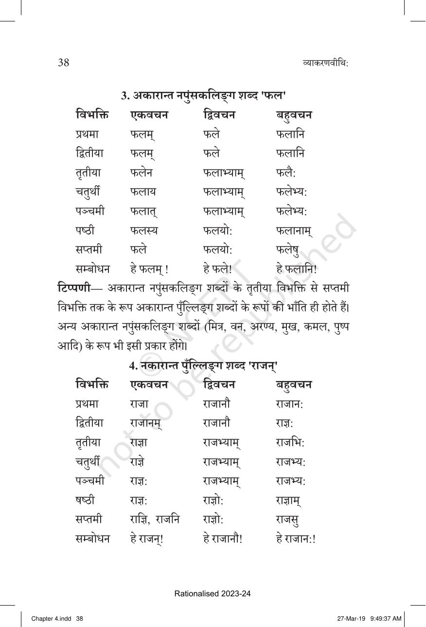 NCERT Book for Class 10 Sanskrit Chapter 4 सब्दरूप – सामान्य परिचय - Page 4