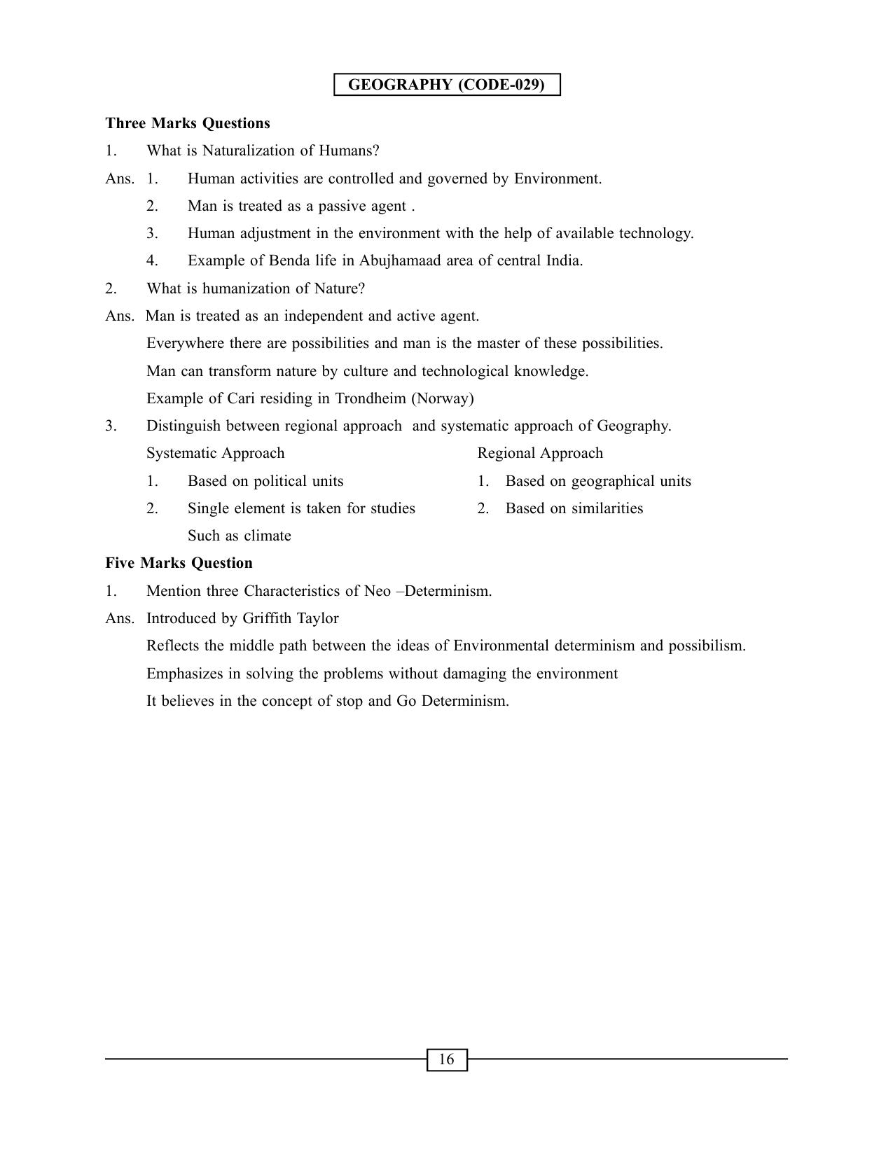 CBSE Worksheets for Class 12 Geography Human Nature and Scope - Page 3